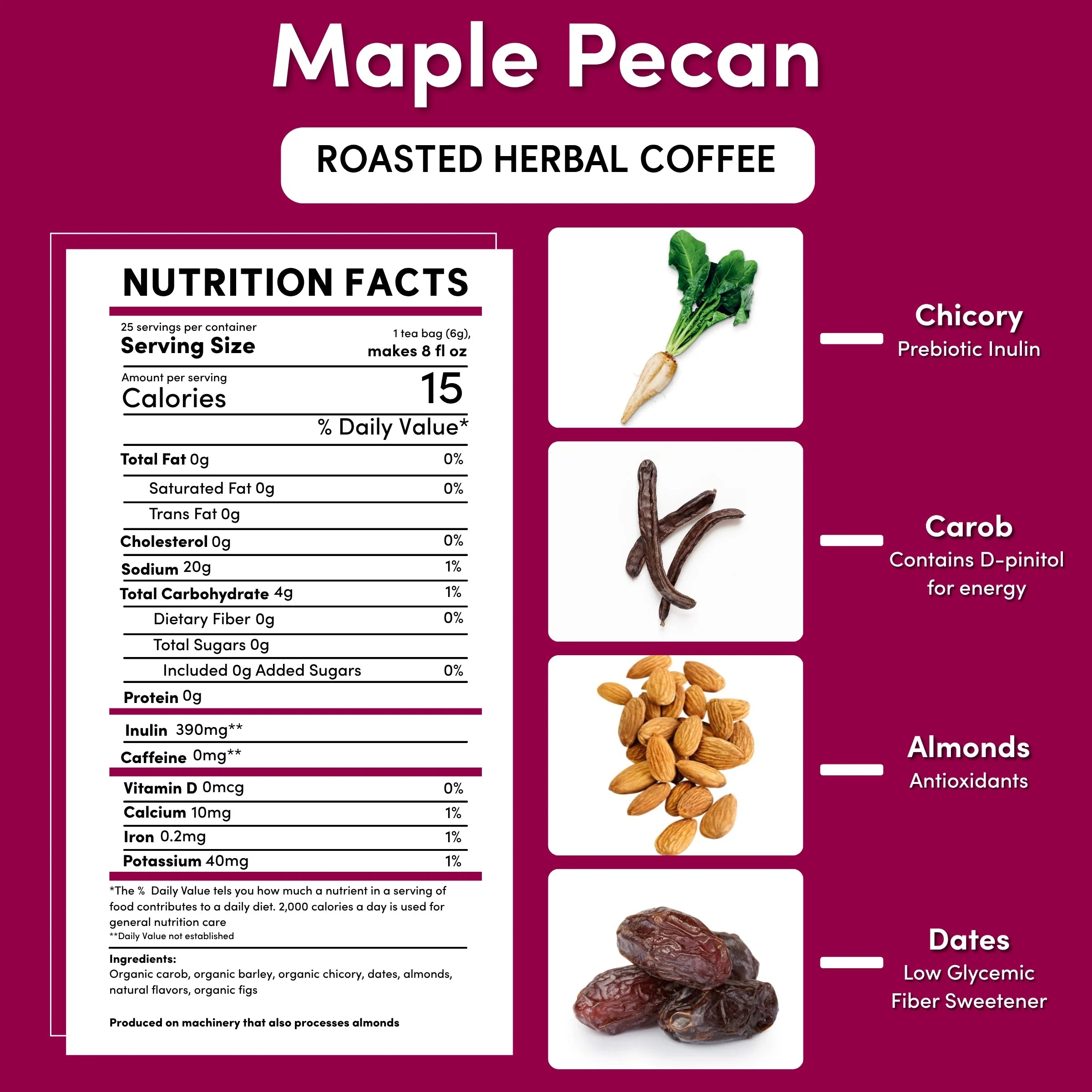 Maple Pecan Chicory Herbal Coffee DestGlow