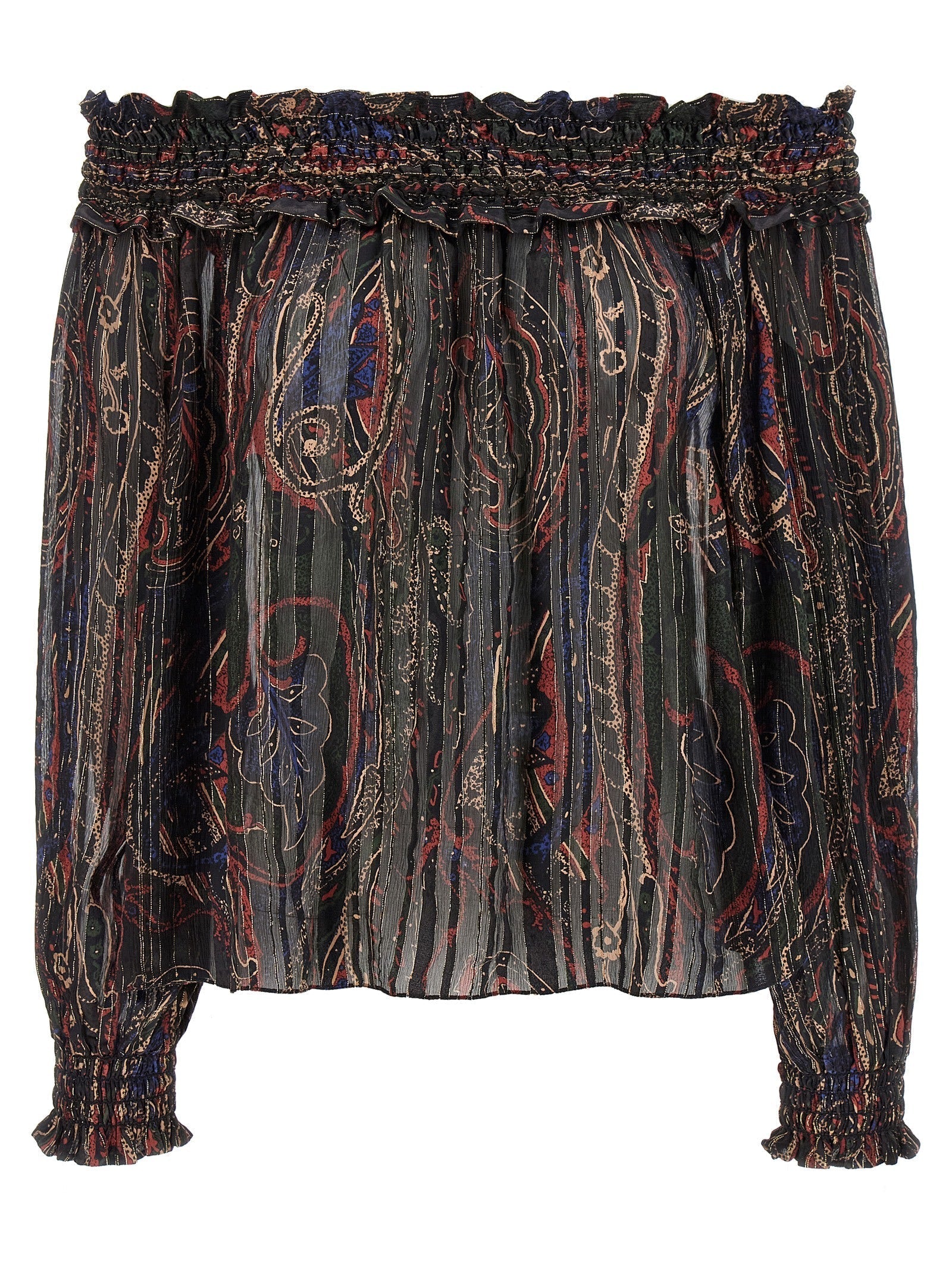 Saint Laurent Women Smock Stitch Blouse DestGlow