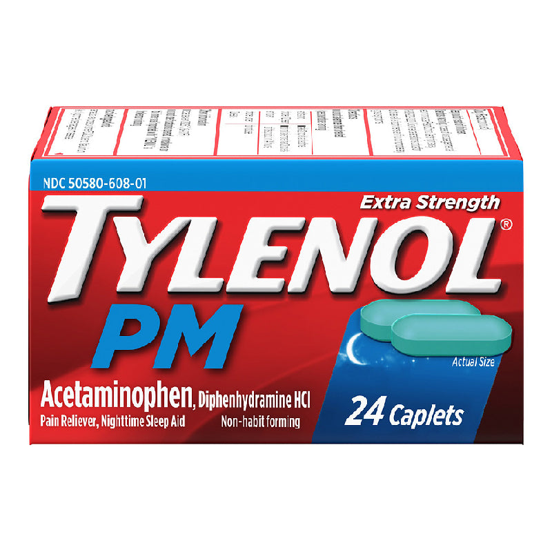 Tylenol PM Extra Strength Acetaminophen 24 Caplets - DestGlow