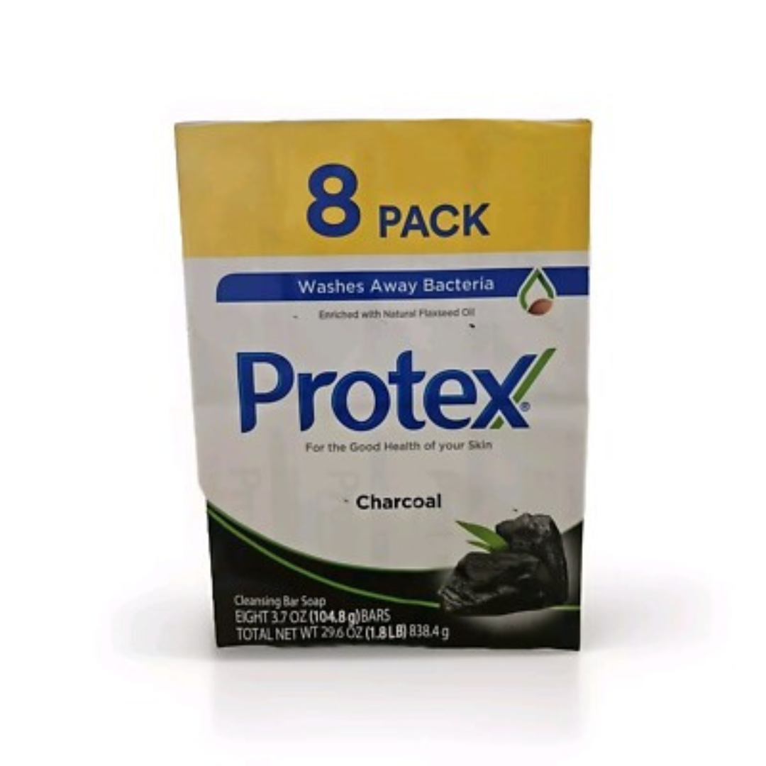 Protex Charcoal Bar Soap 8-Pack (3.7oz each) by Farmacias Savia
