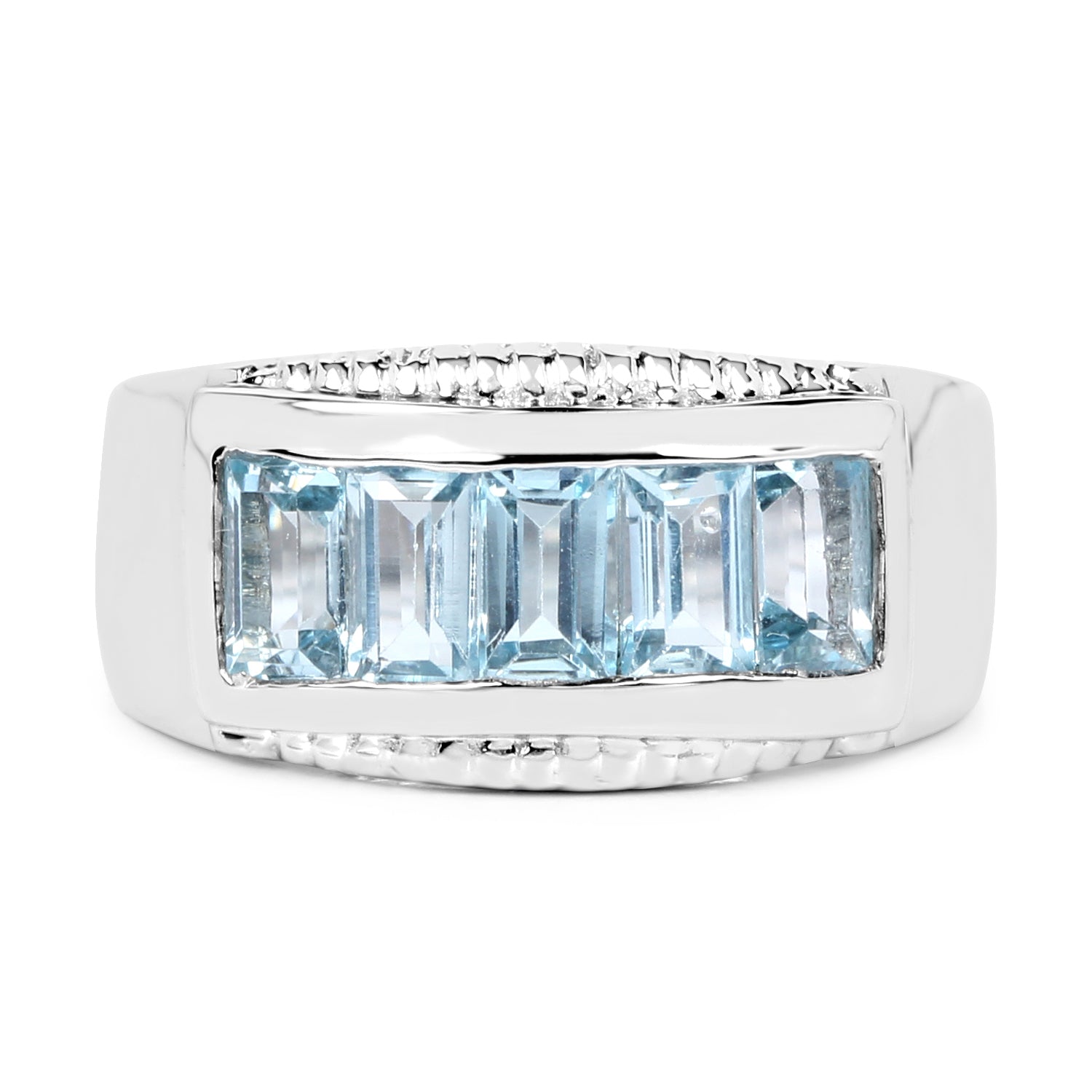 1.75 Carat Genuine Blue Topaz .925 Sterling Silver Ring by Bids.com