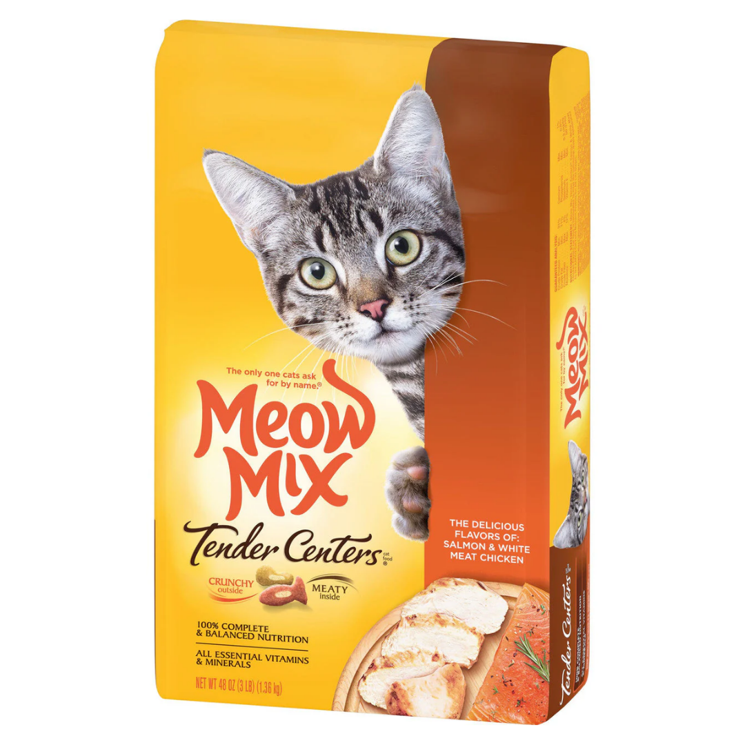 Meow Mix Tender Centers Dry Cat Food Salmon & Turkey (3 lbs) DestGlow