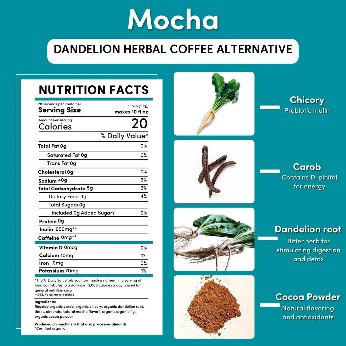 Dandelion Mocha Herbal Coffee DestGlow