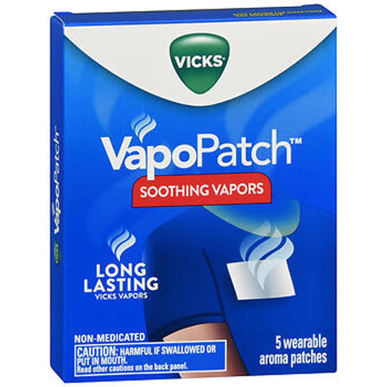 Vicks VapoPatch Non Medicated Soothing Vapors Wearable Aroma Patches 5Ea - DestGlow