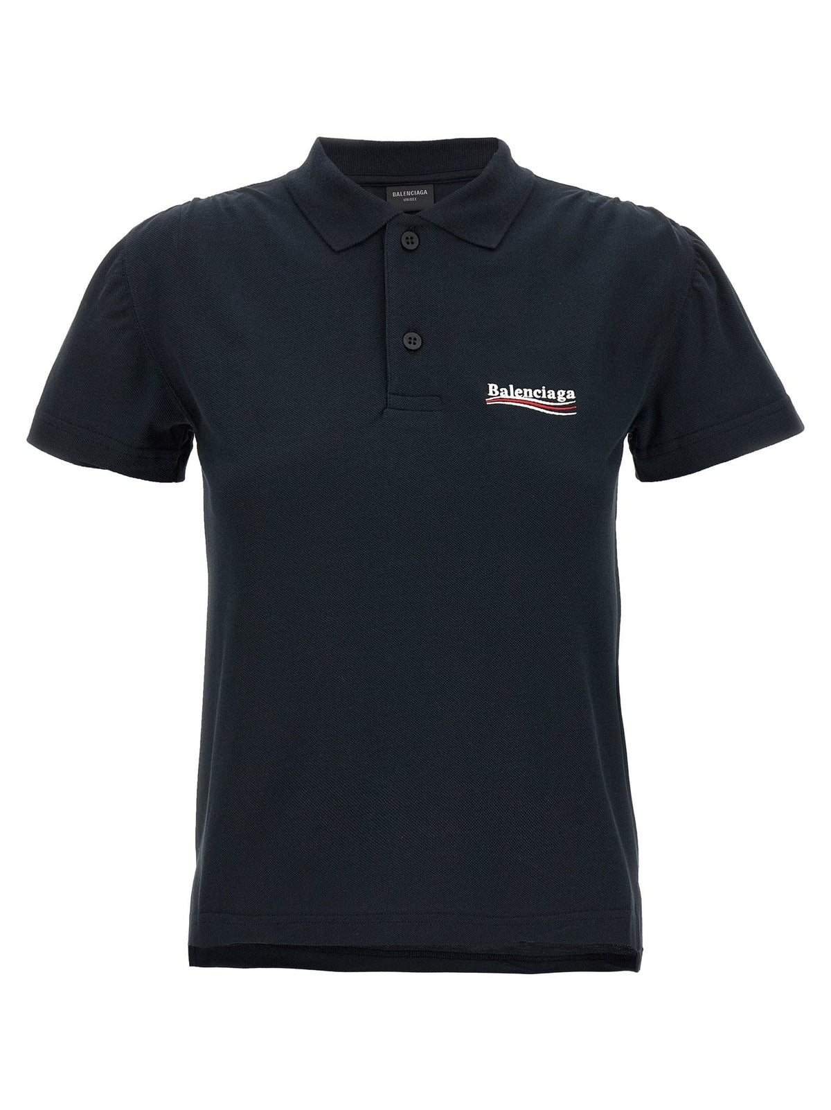 Balenciaga Women Logo Embroidery Polo Shirt