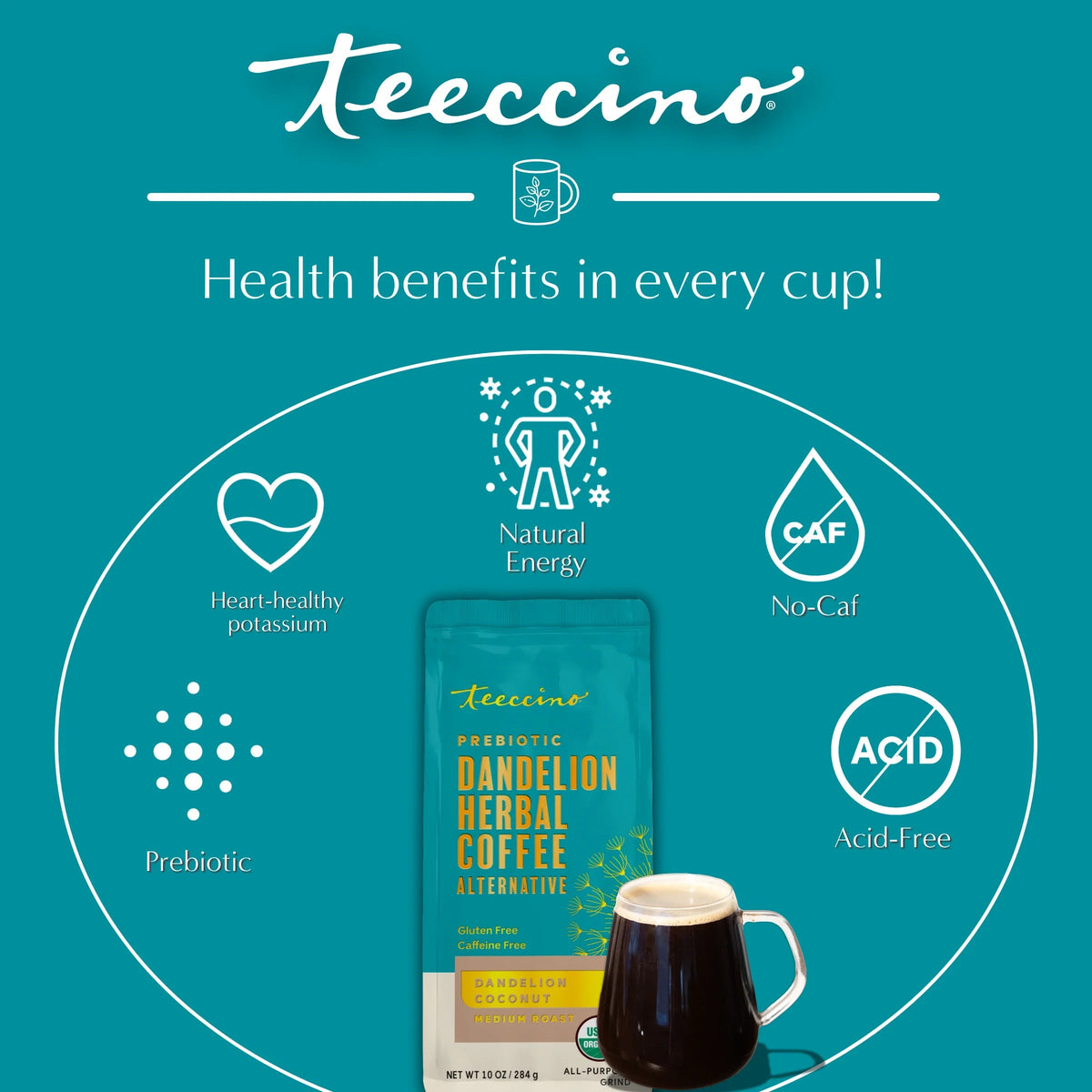 Dandelion Coconut Herbal Coffee DestGlow