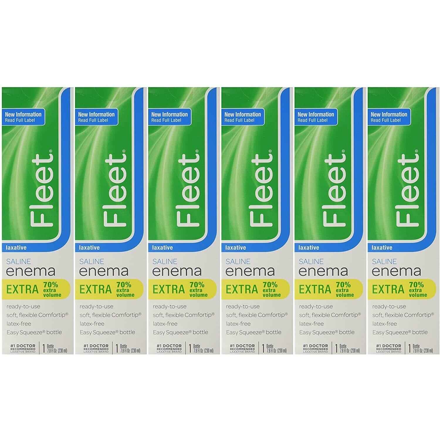 Fleet Laxative Saline Extra Enema For Adult Constipation, 7.8 Fl Oz, 1 Bottle