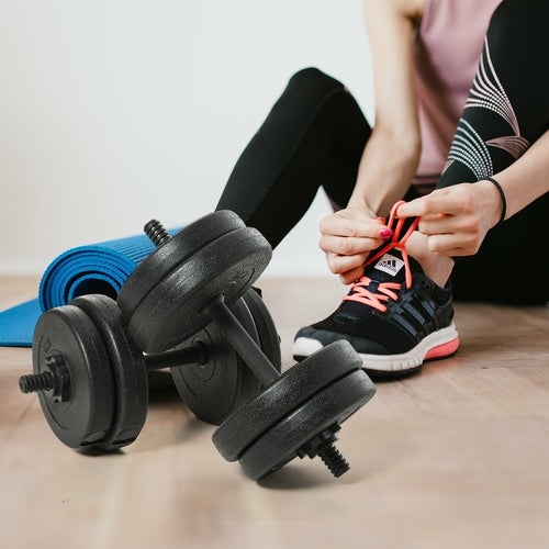 Adjustable Dumbbell Set 42 LBS - Free Weights for Home Gym & Strength Training