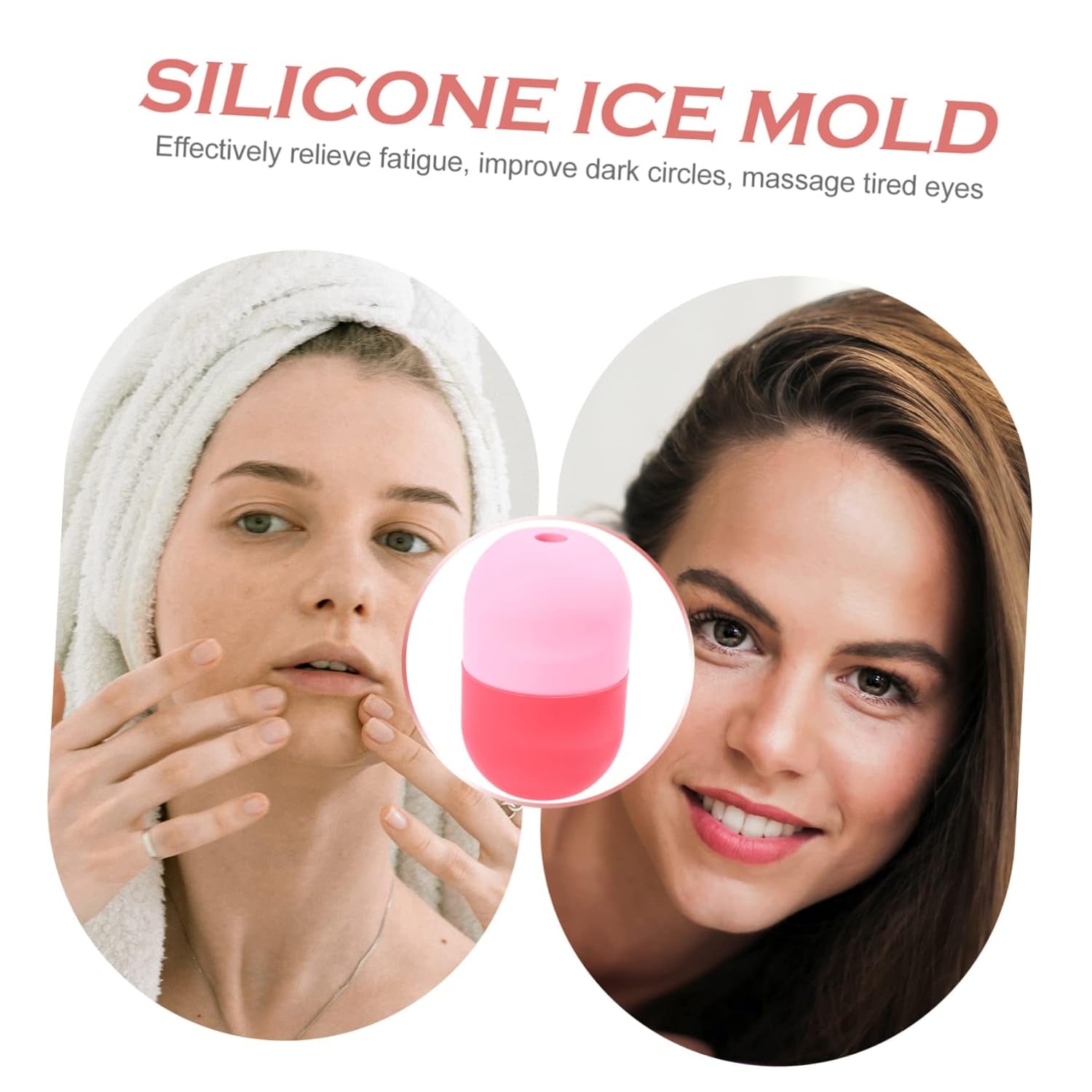 Silicone Ice Face Roller for Skincare Manual Massage Tool to Reduce Puffiness and Dark Circles Versatile Eye Roller for Men and Women for Sunburn Relief and Skin Care Routine by Korean Skin Care
