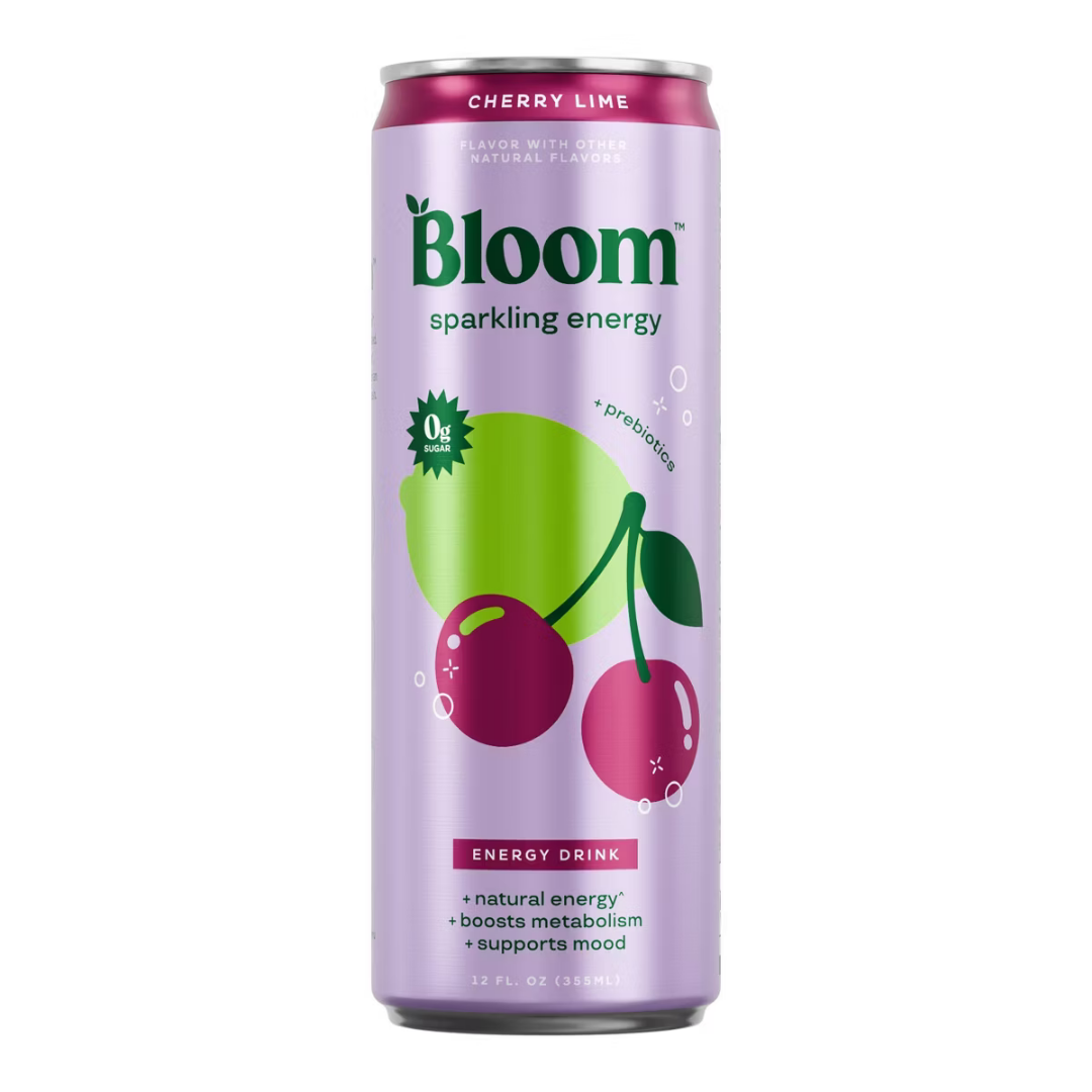 Bloom Nutrition Sparkling Energy Drink Cherry Lime (12 fl oz) DestGlow
