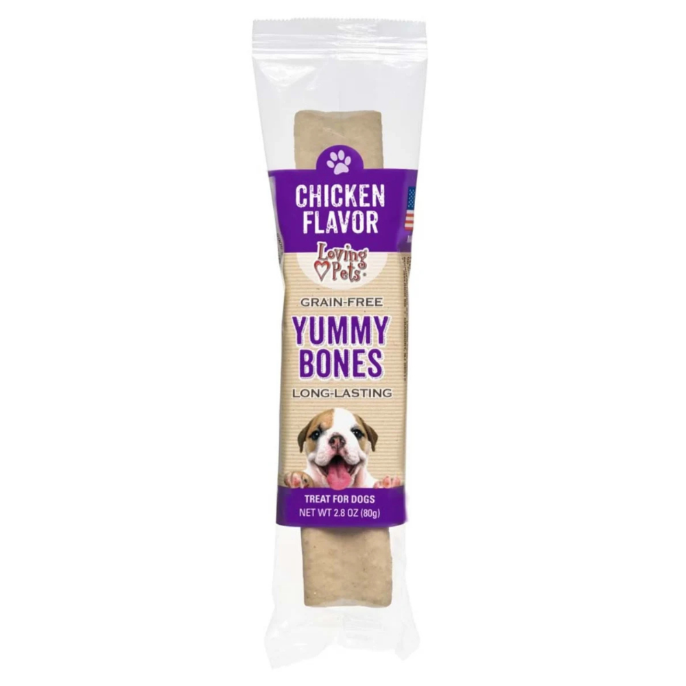 Loving Pets Yummy Bones Chicken Flavor Dog Treat (2.4oz) DestGlow