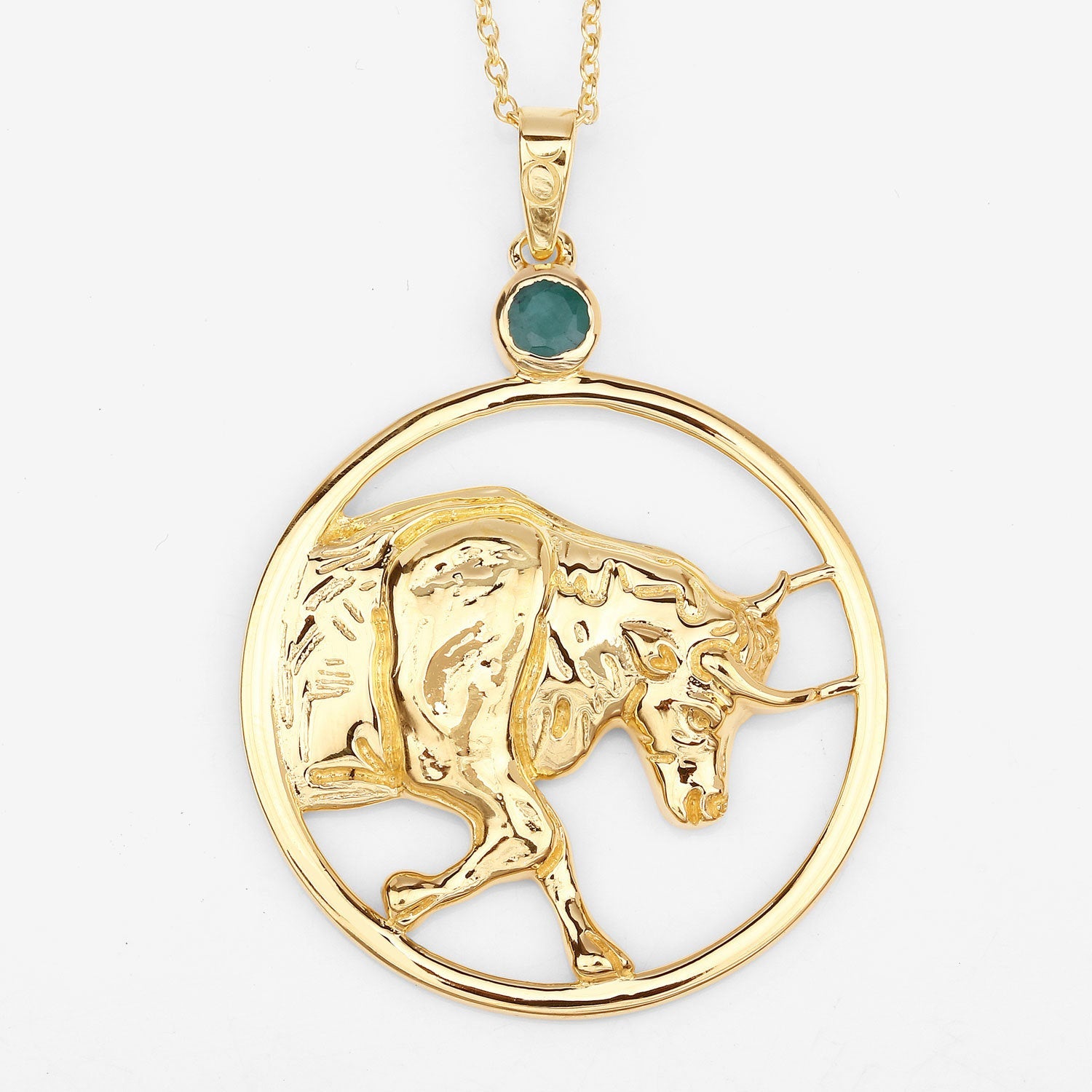 0.23 Carat Genuine Emerald .925 Sterling Silver Pendant by Bids.com