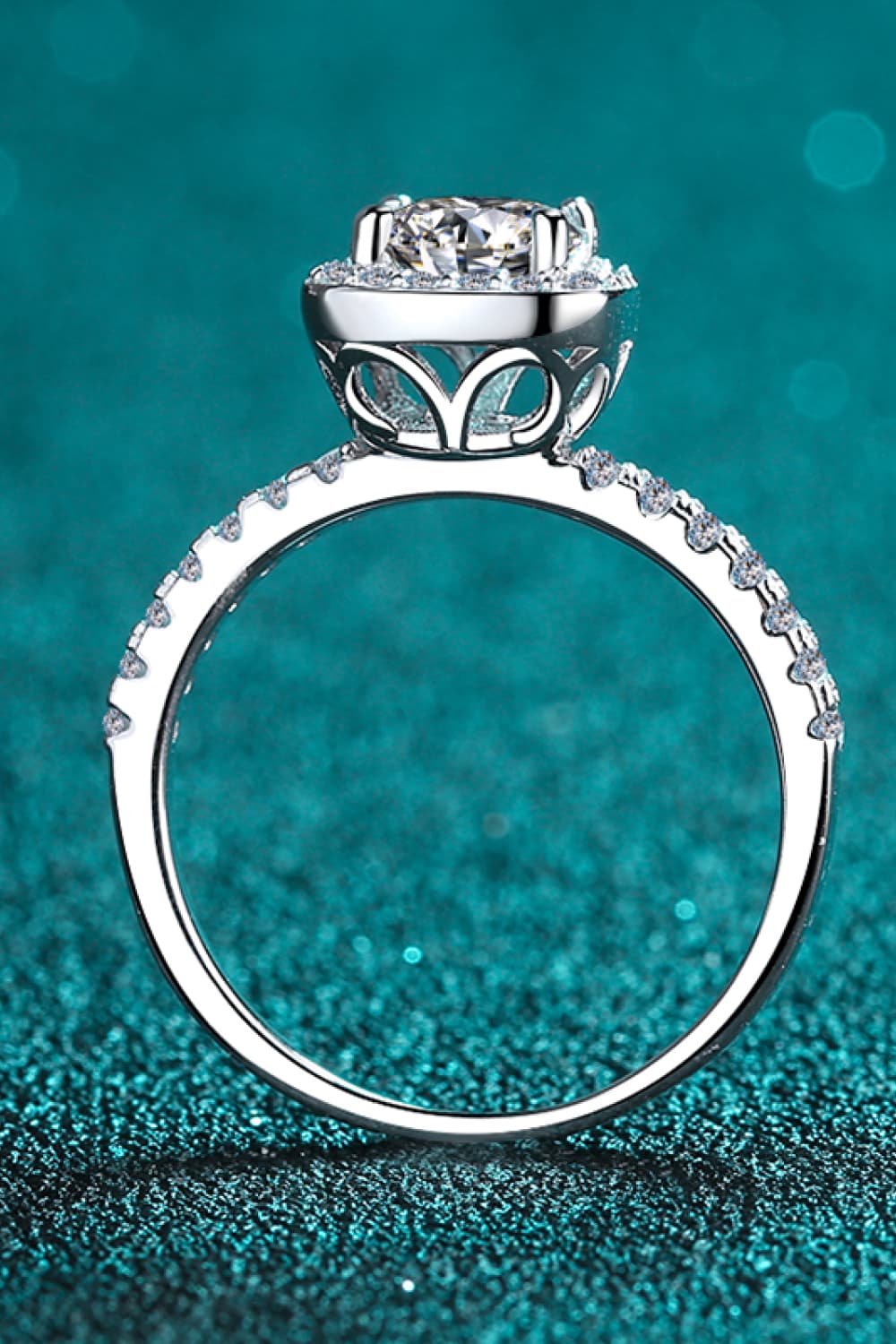2 Carat Sparkala™ Square Halo Ring (Rhodium Over Pure Sterling Silver) by Sparkala