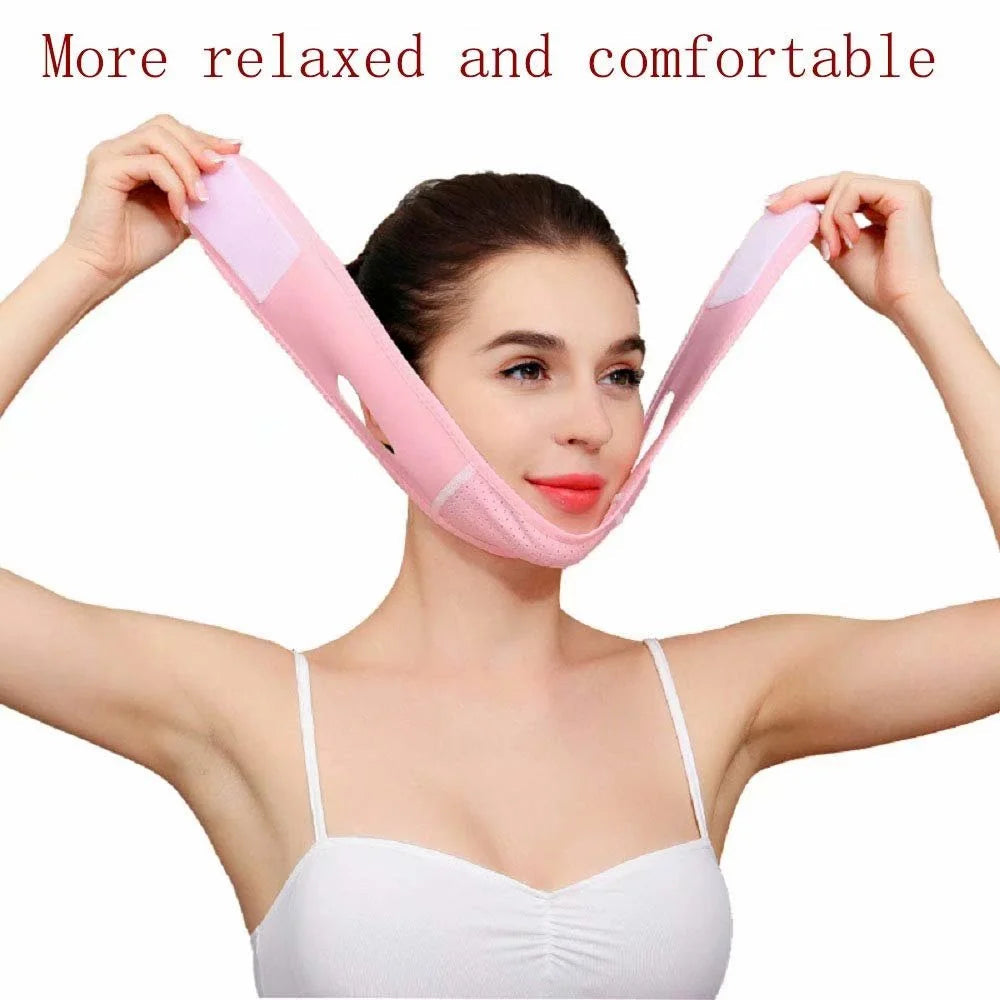 Reusable V Line Mask,V Shaped Face Mask for Sagging,Refined Jawline Support Strap,Adjustable Facial Slimming Strap,Chin up & Face Lifting Belt by Korean Skin Care