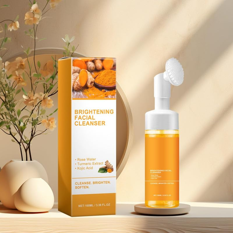 1Pcs Turmeric Facial Cleanser,Urmeric Facial Cleanser,Turmeric Foaming Cleanser,Deep Cleansing of Facial Skin, Turmeric Foaming Cleanser for All Skin by Korean Skin Care