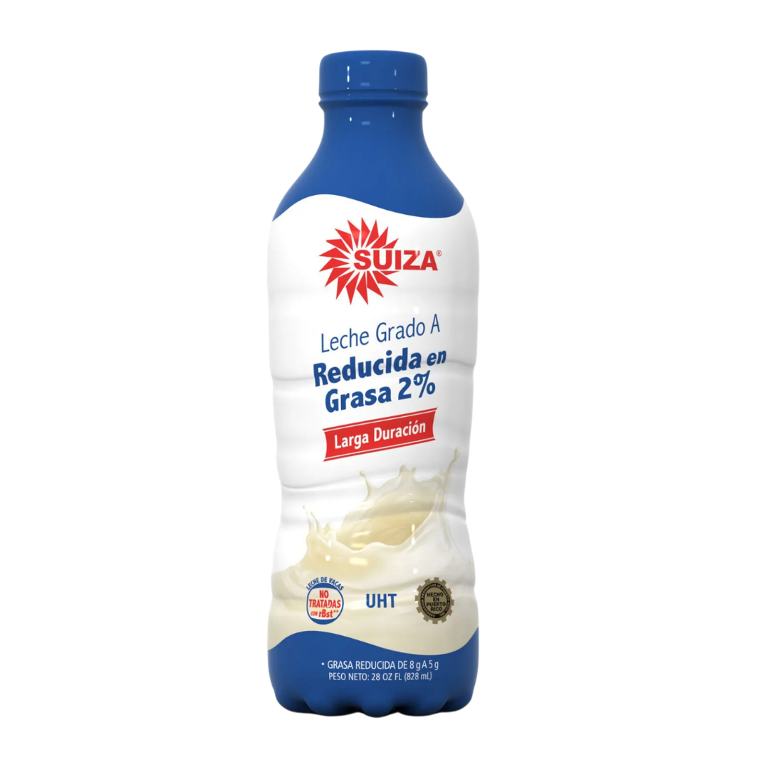 Suiza Larga Duración UHT 2% Reduced Fat Milk (28oz) DestGlow