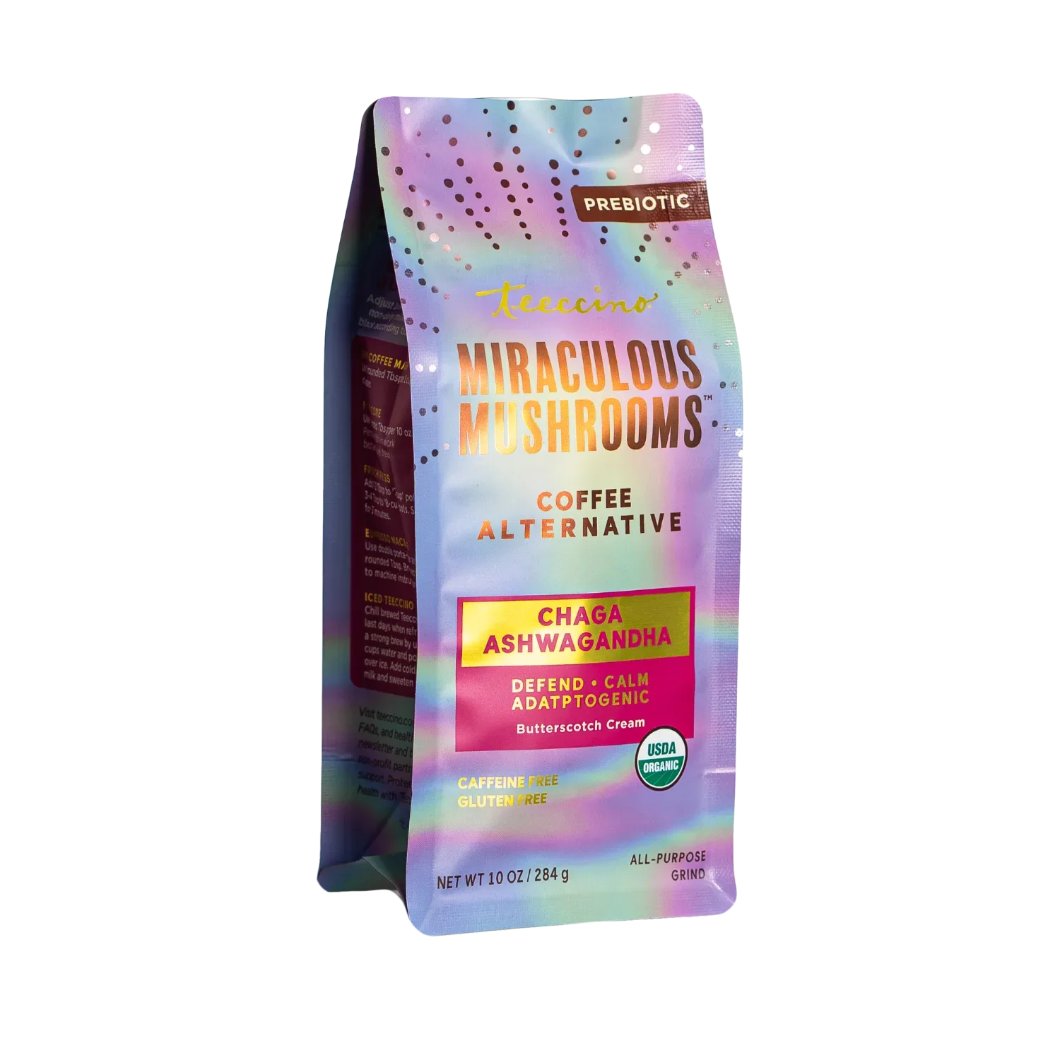 Chaga Ashwagandha Butterscotch Cream Mushroom Herbal Coffee DestGlow
