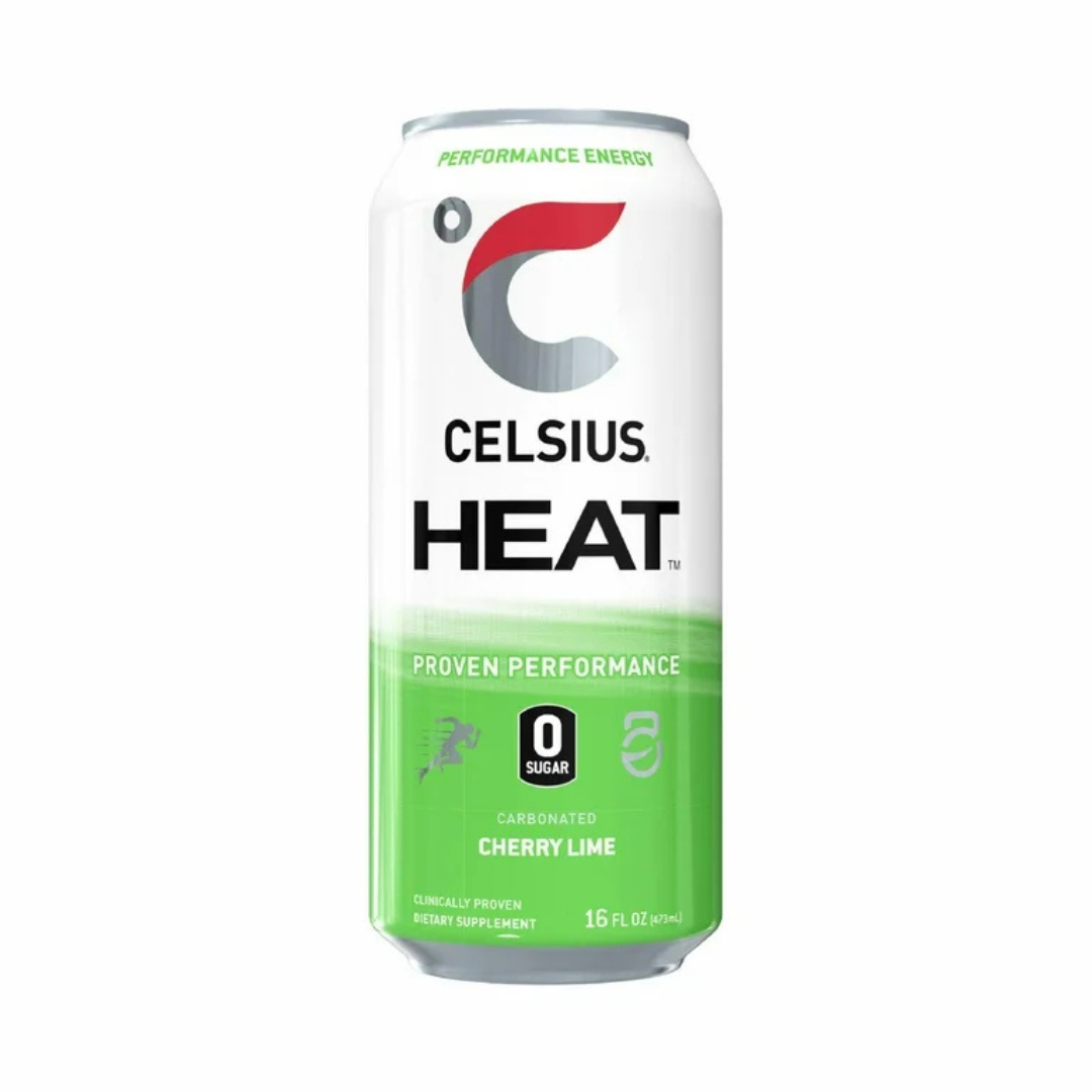 Celsius Heat Cherry Lime Performance Energy Drink (16oz) DestGlow