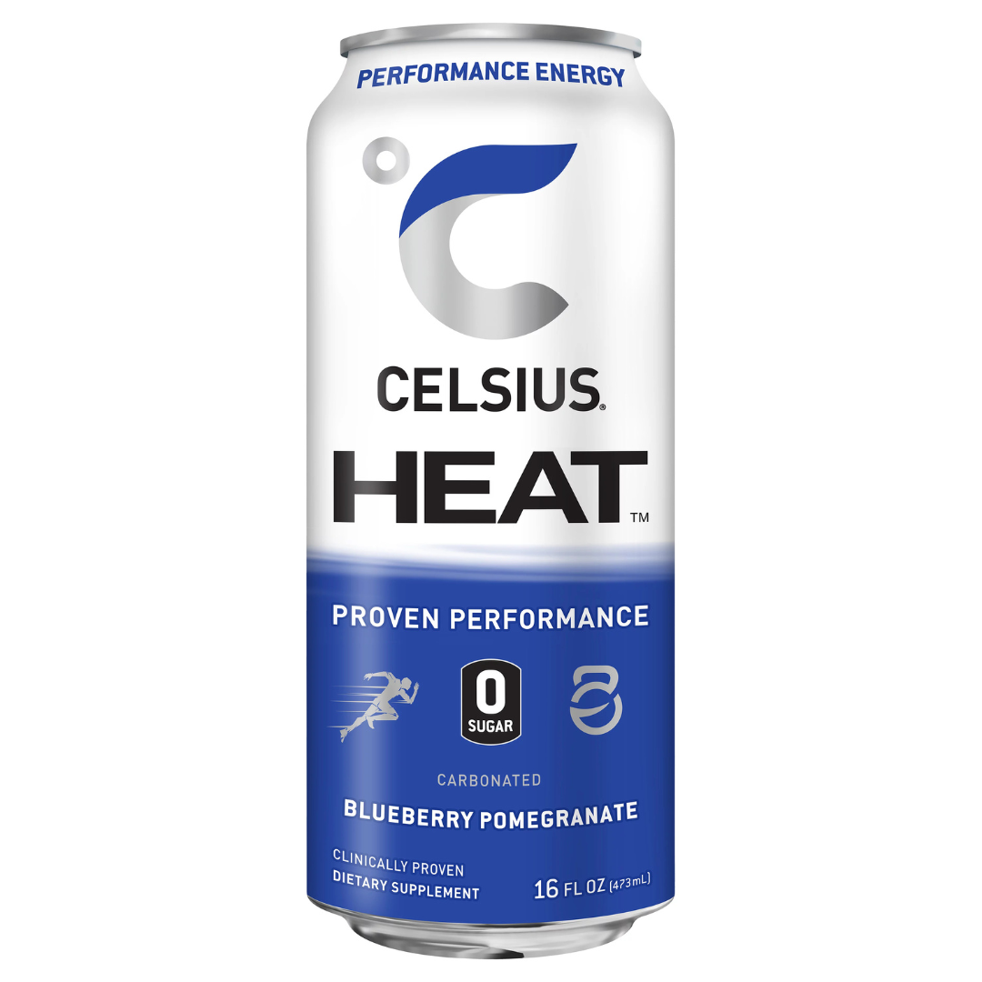 Celsius Heat Blueberry Pomegranate Performance Energy Drink (16oz) DestGlow