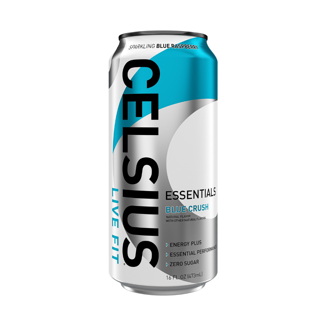 Celsius Essentials Blue Crush Sparkling Blue Raspberry (16oz) DestGlow