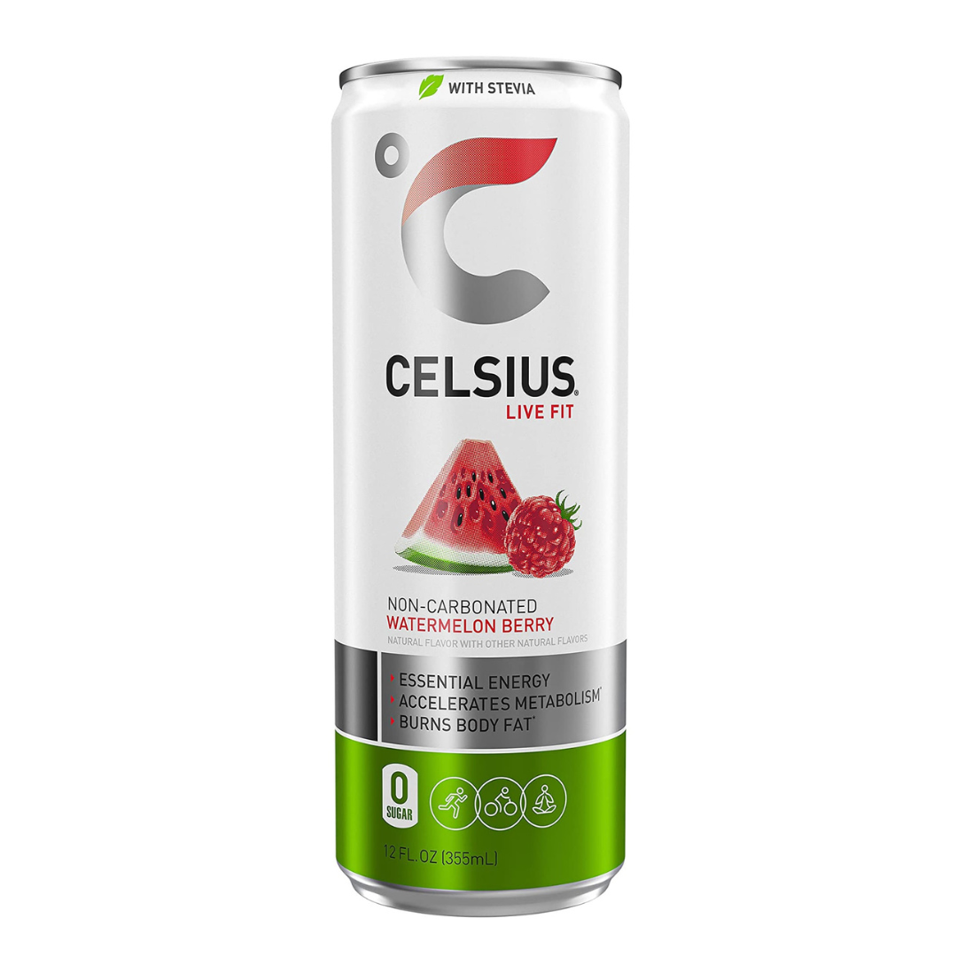 Celsius Live Fit Natural Watermelon Berry Non-Carbonated Energy Drink with Stevia (12oz) DestGlow