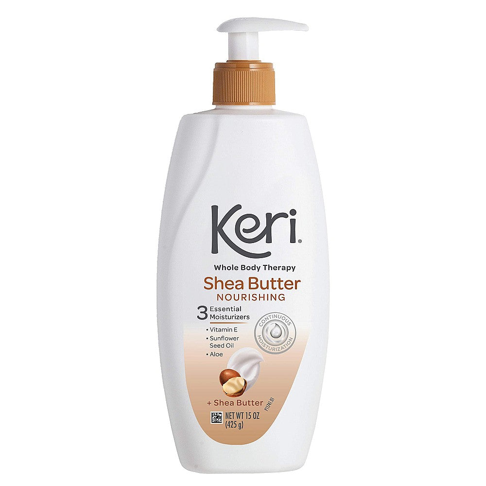 Keri Whole Body Therapy Original Shea Butter Lotion, Continuous Moisturization, 3 Essential Moisturizers (Vitamin E, Aloe And Sunflower Seed Oil) 15 Oz by Pasteur Pharmacy