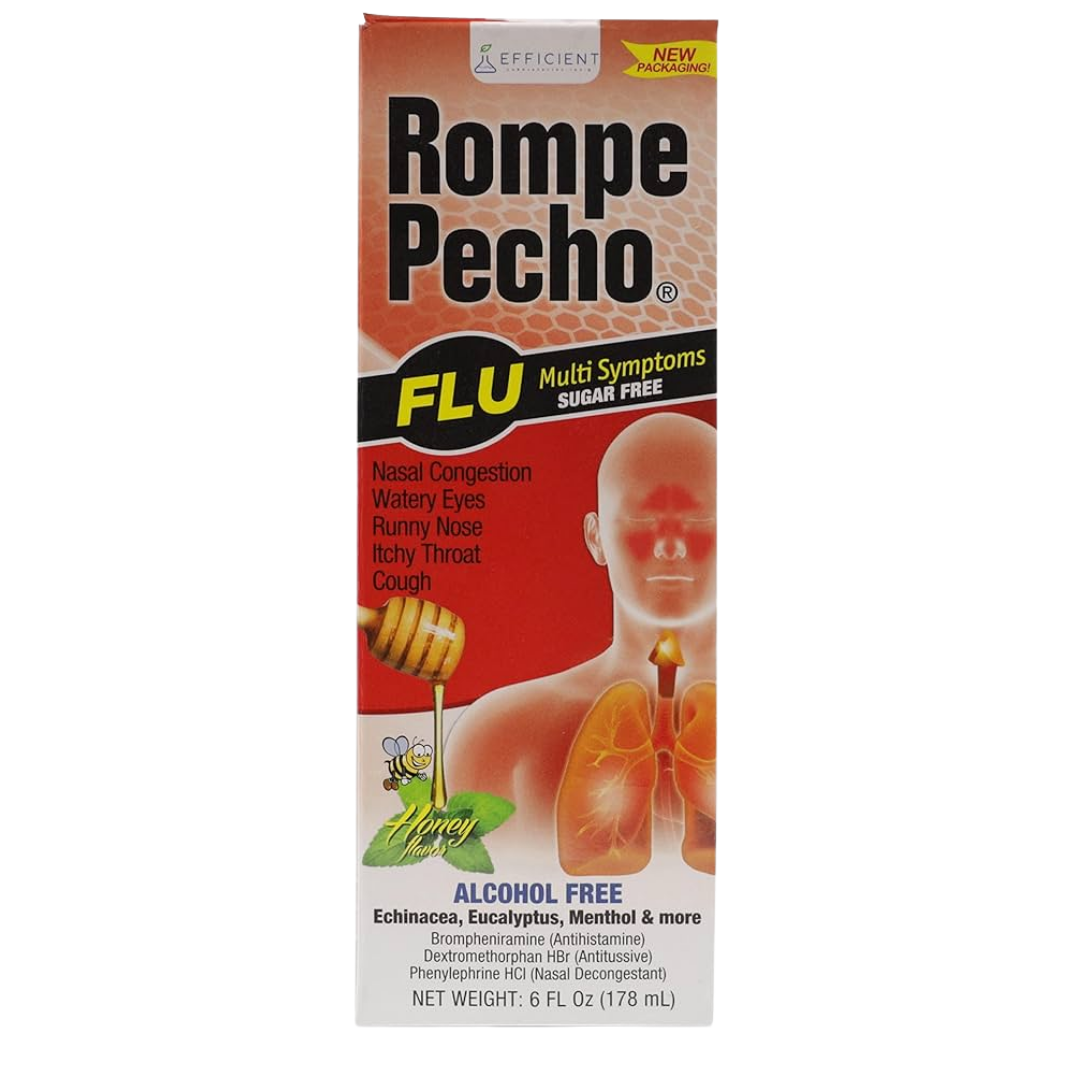 Rompe Pecho Flu Sugar-Free Syrup (6oz) DestGlow