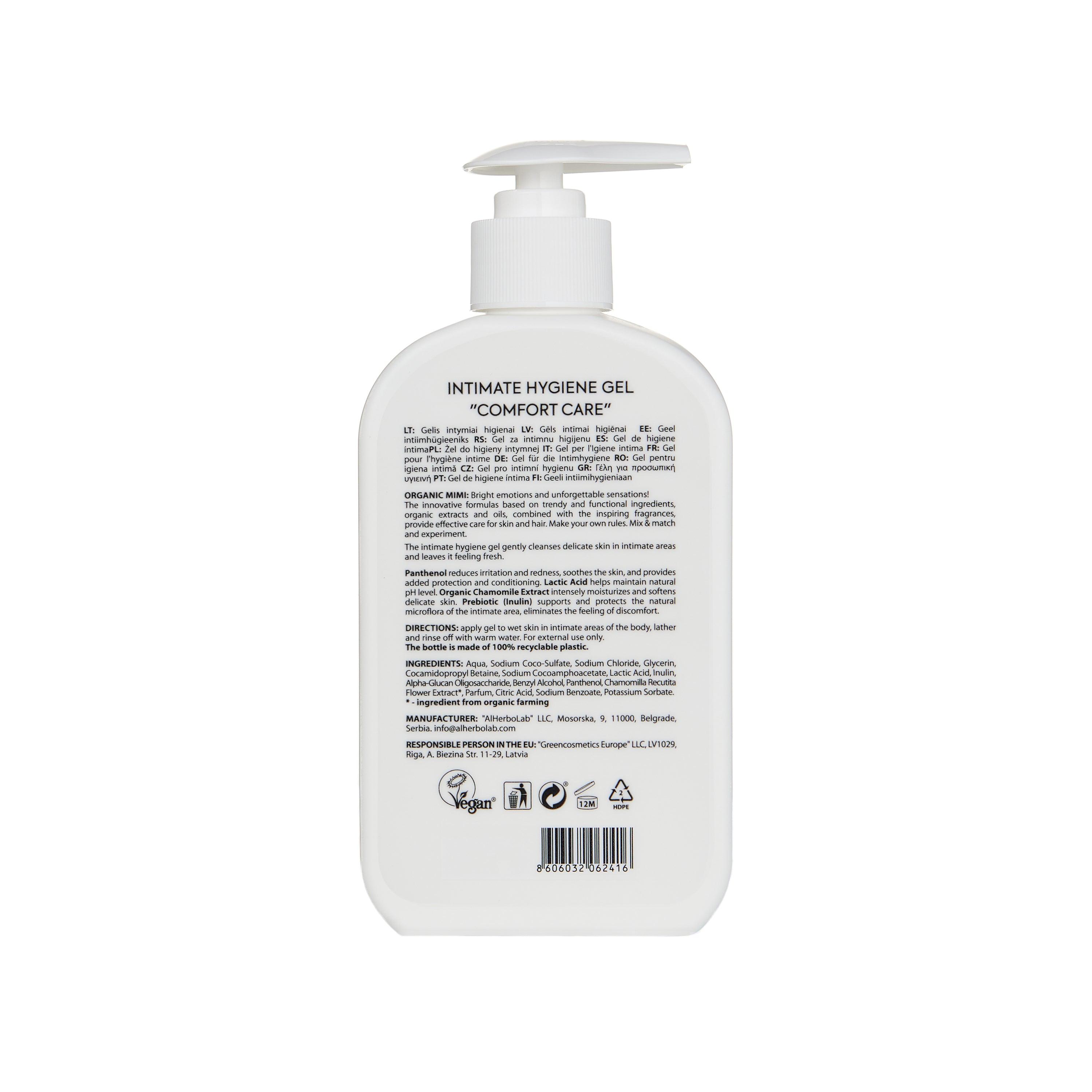 ORGANIC MIMI, INTIMATE HYGIENE GEL COMFORT CARE, 300 ml by Damask Rose