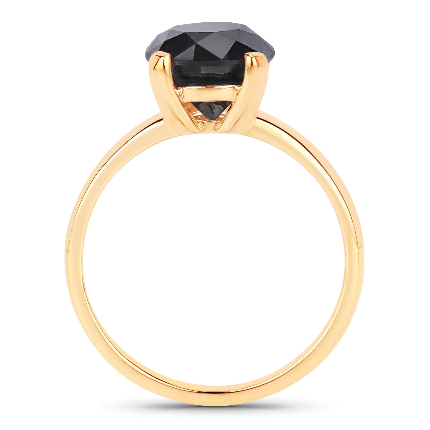3.00 Carat Genuine Black Diamond 14K Yellow Gold Ring by Bids.com