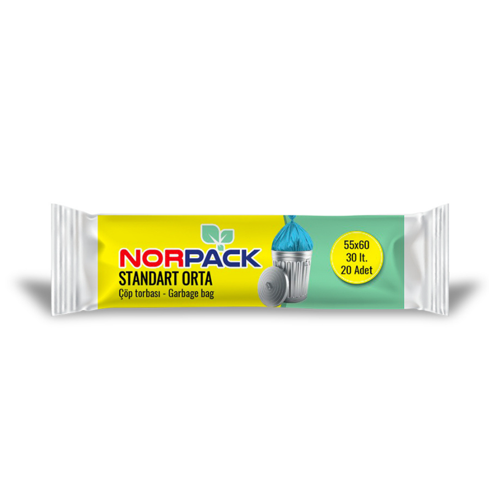 NorPack Standard Orta Garbage Bags 30 L (20 Bags) DestGlow