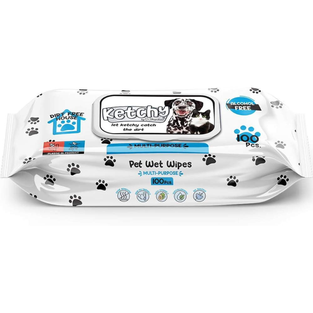 Ketchy Multi-Purpose Pet Wet Wipes (100 pcs) DestGlow