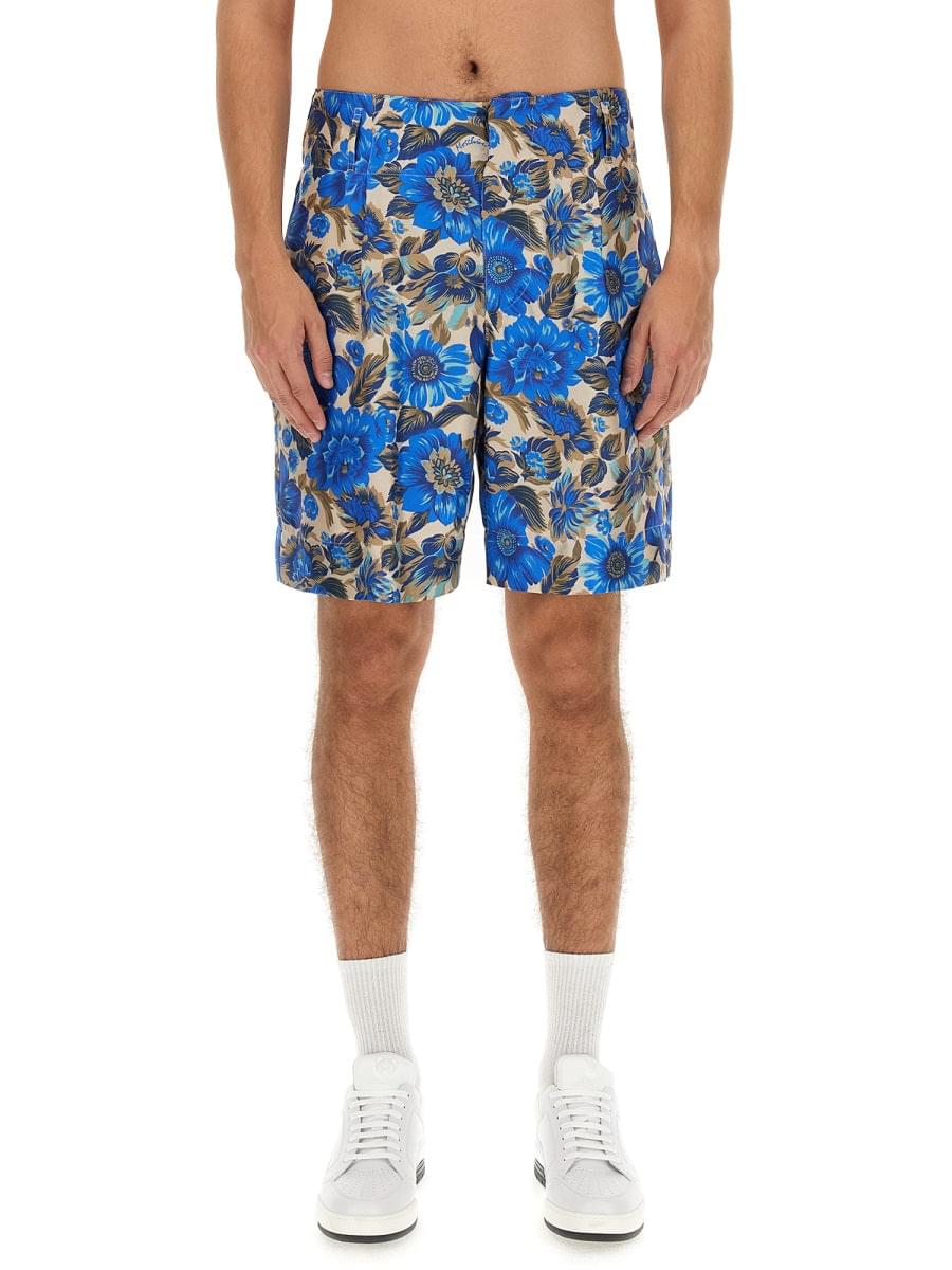 Moschino Men Short All Over Blue Flower DestGlow
