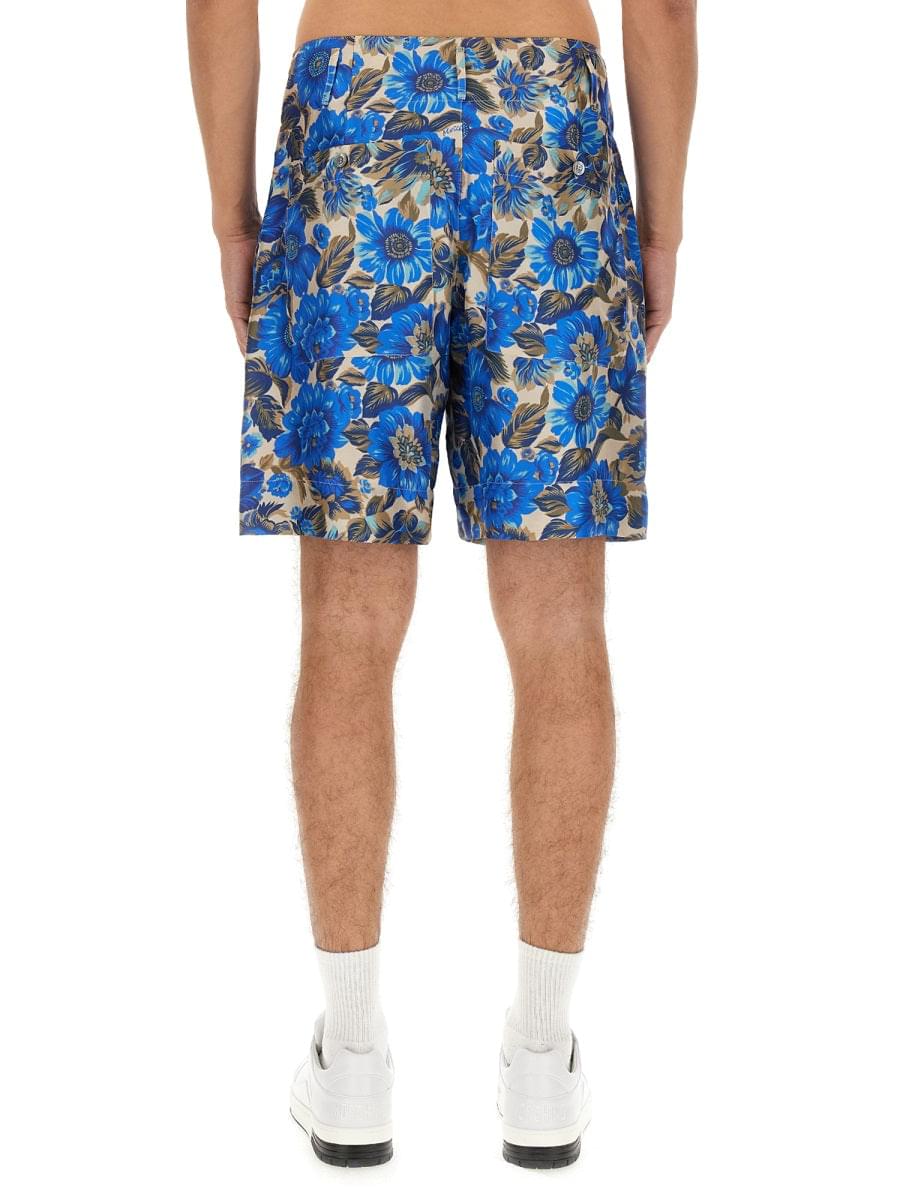 Moschino Men Short All Over Blue Flower DestGlow