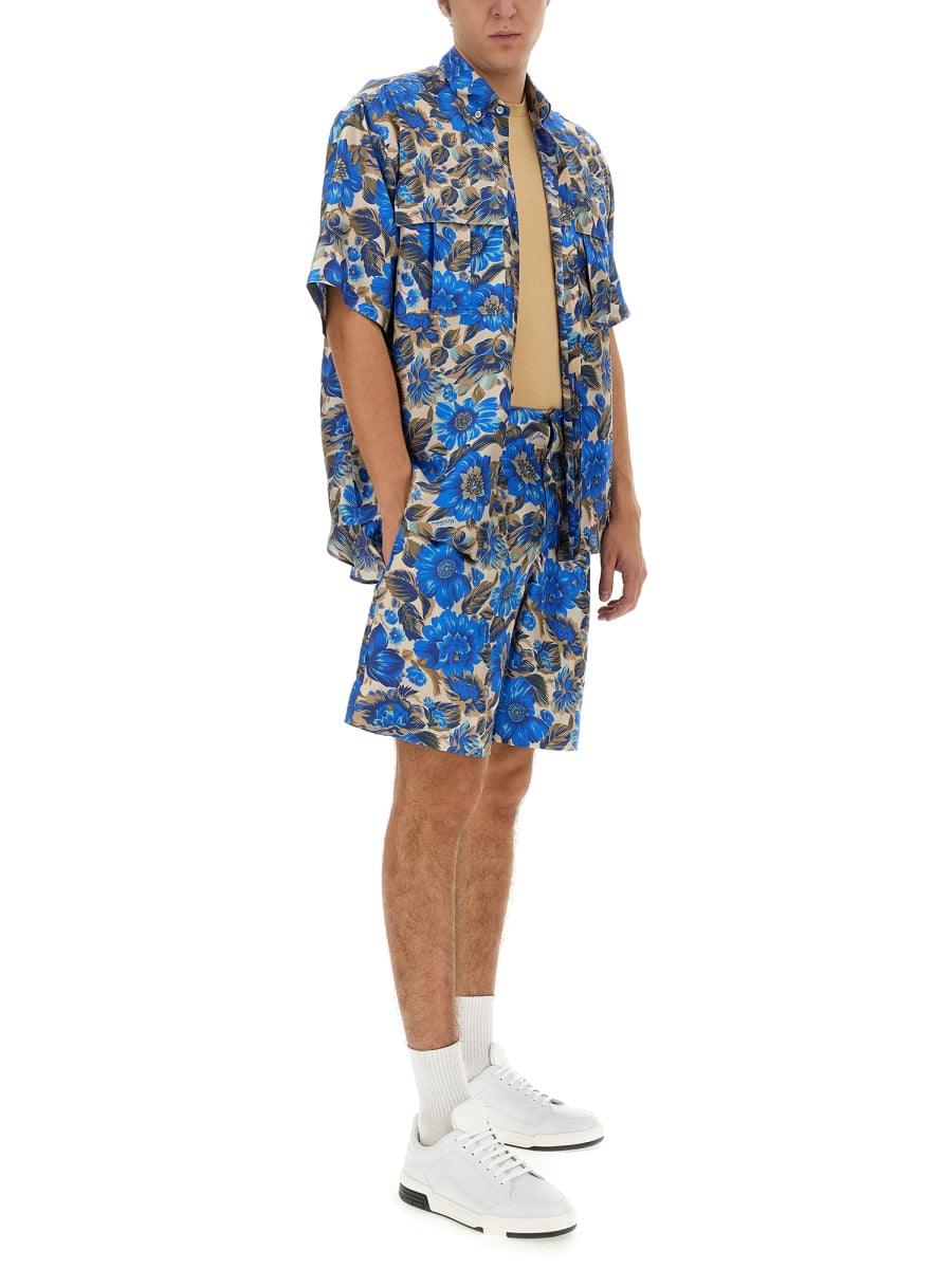 Moschino Men Short All Over Blue Flower DestGlow