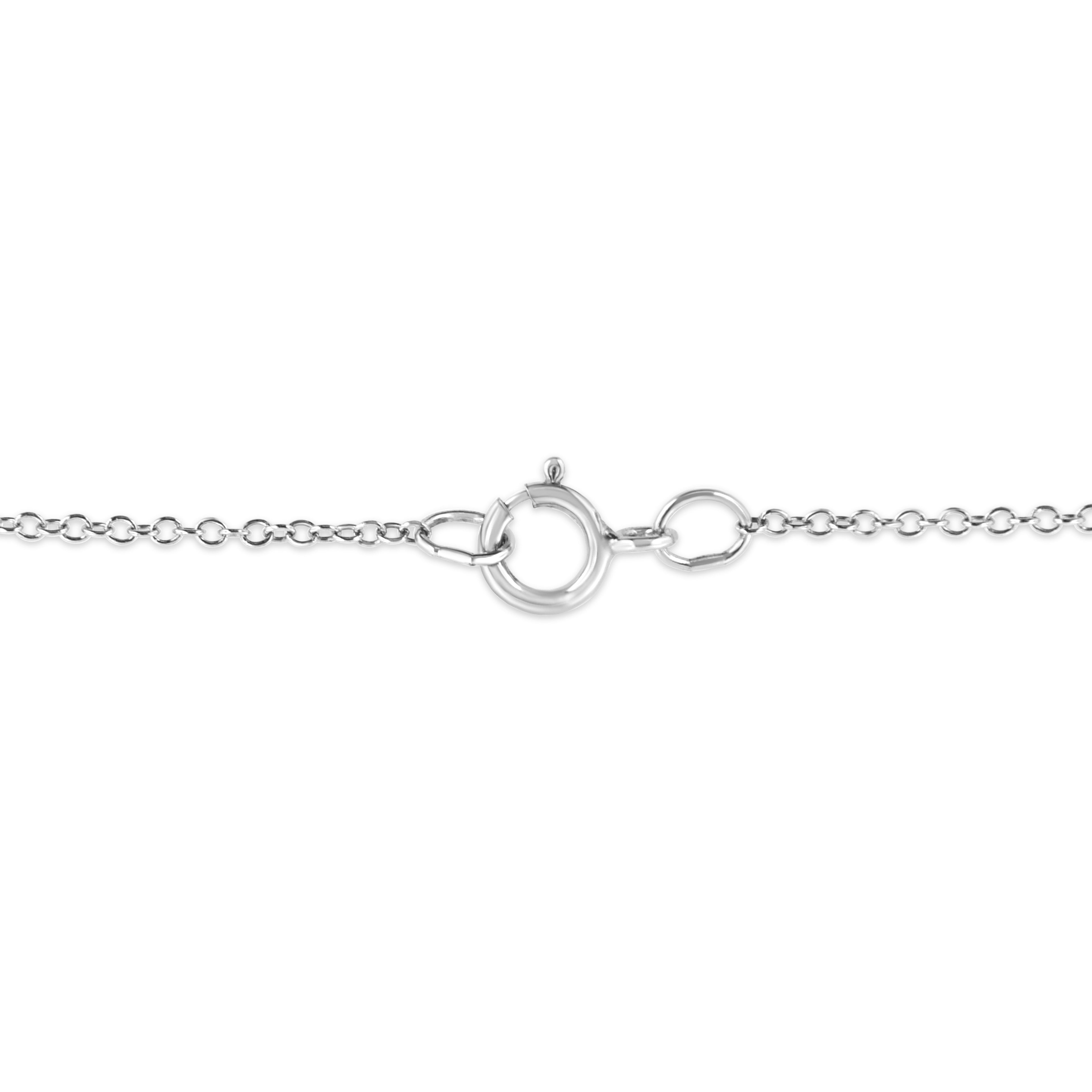 .925 Sterling Silver Prong-Set Diamond Accent Starfish Pendant Necklace (I-J Color, I1-I2 Clarity) - Size 18" by Bids.com