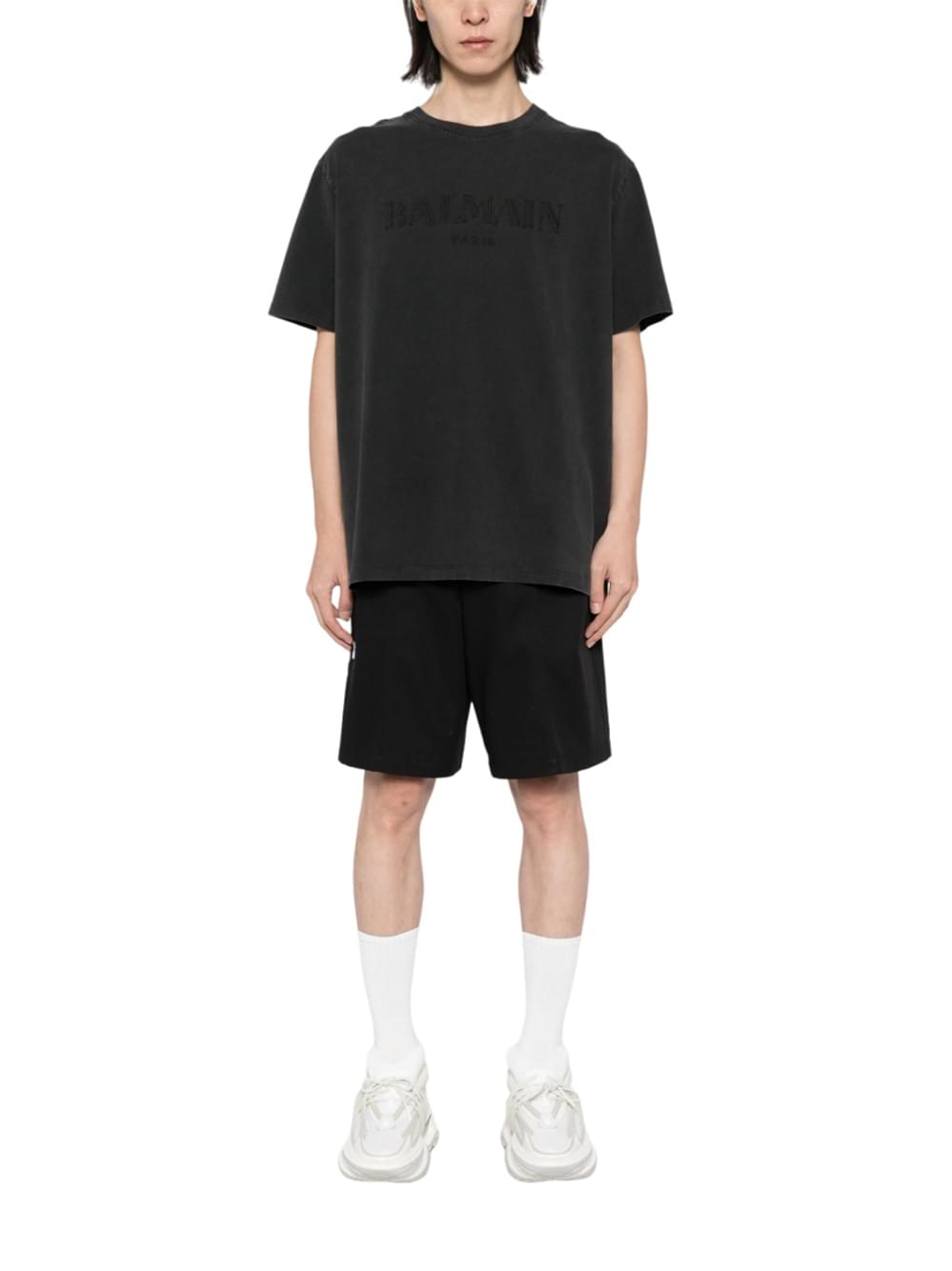 Balmain men t-shirt with vintage balmain embroidery DestGlow