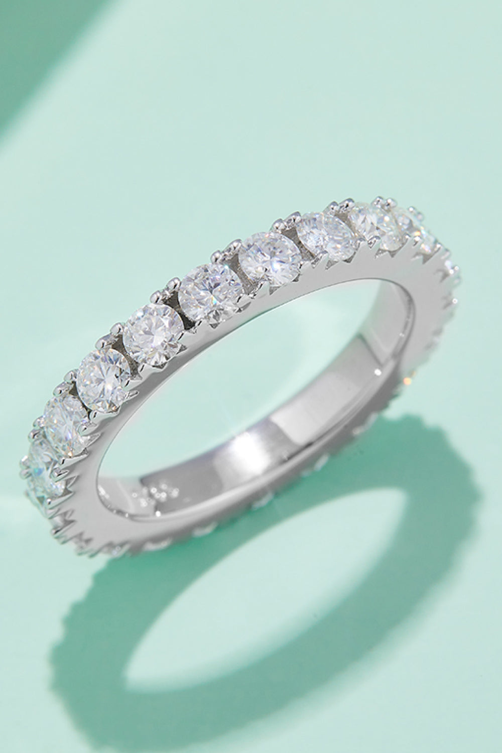 2.3 Carat Sparkala™ Eternity Ring (Platinum Over Pure Sterling Silver) - DestGlow