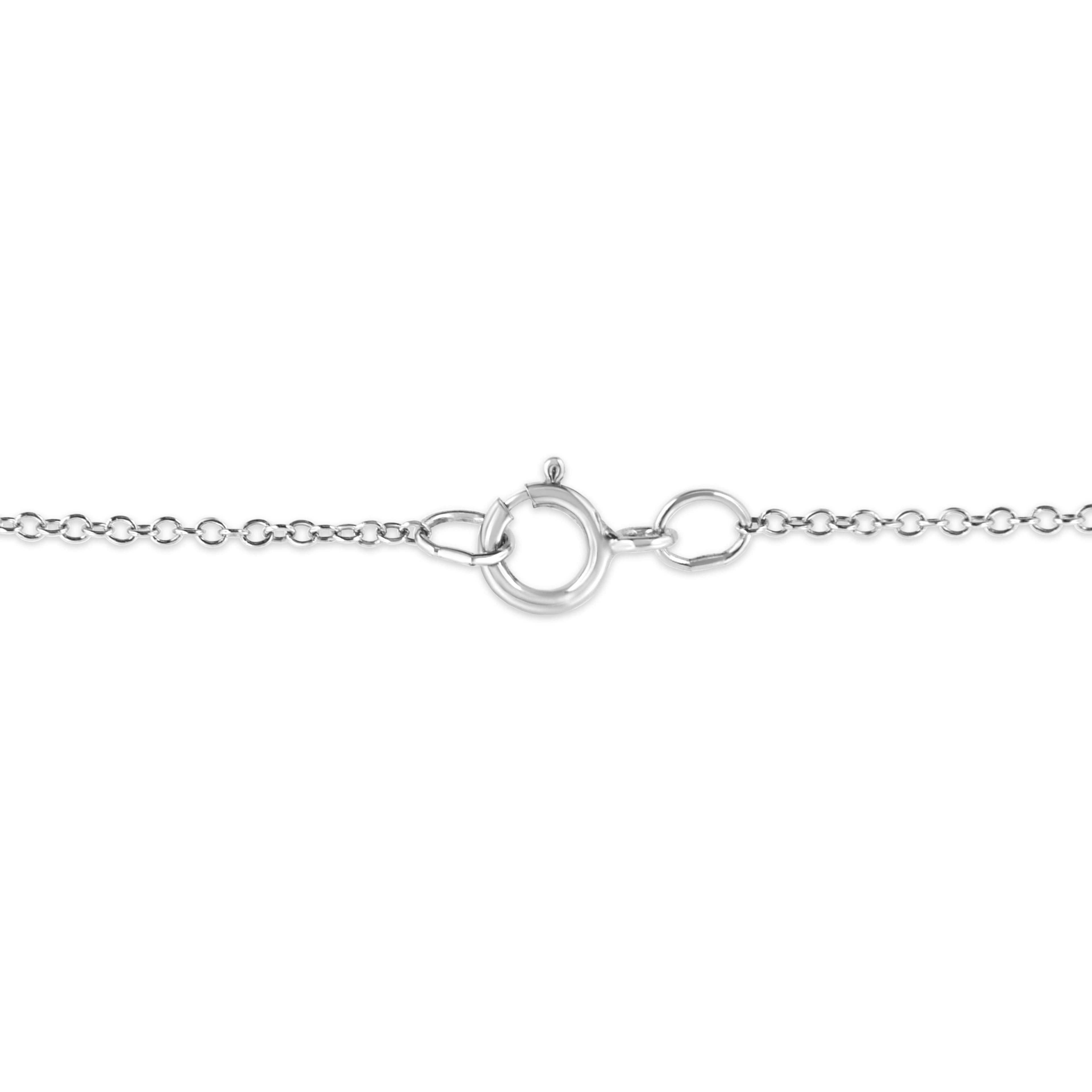 .925 Sterling Silver Prong-Set Diamond Accent Starfish Pendant Necklace (I-J Color, I1-I2 Clarity) - Size 18" by Bids.com