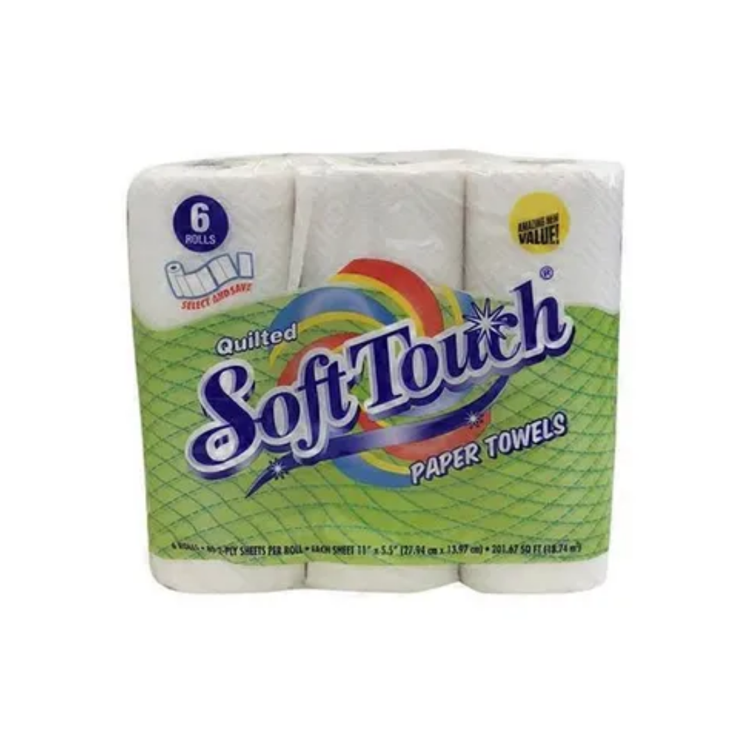 Soft Touch Paper Towels (6 Rolls) DestGlow