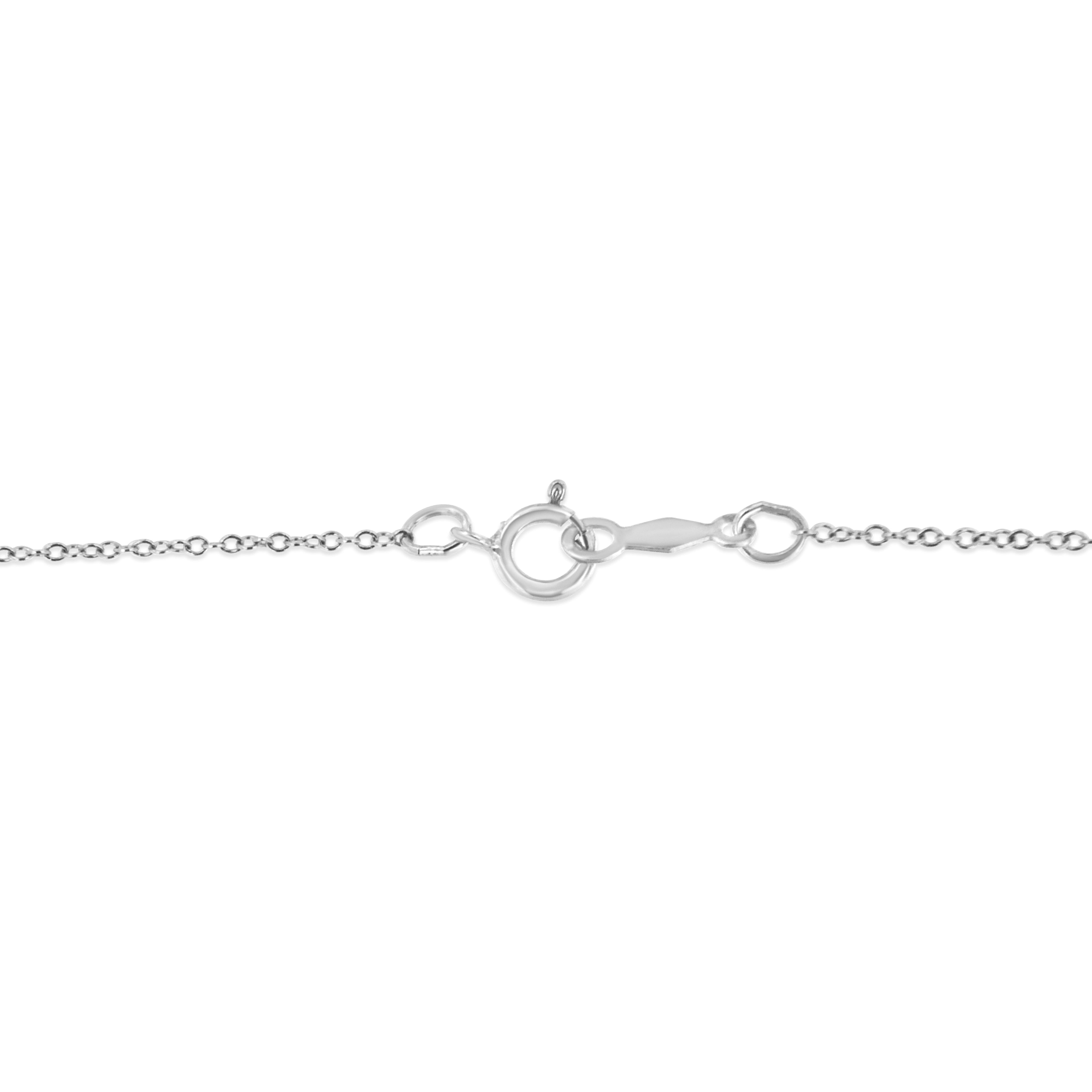 .925 Sterling Silver 6x6MM Cushion Shaped Natural Purple Amethyst and Diamond Accented Bale 18" Inch Pendant Necklace (I-J Color, I1-I2 Clarity) DestGlow