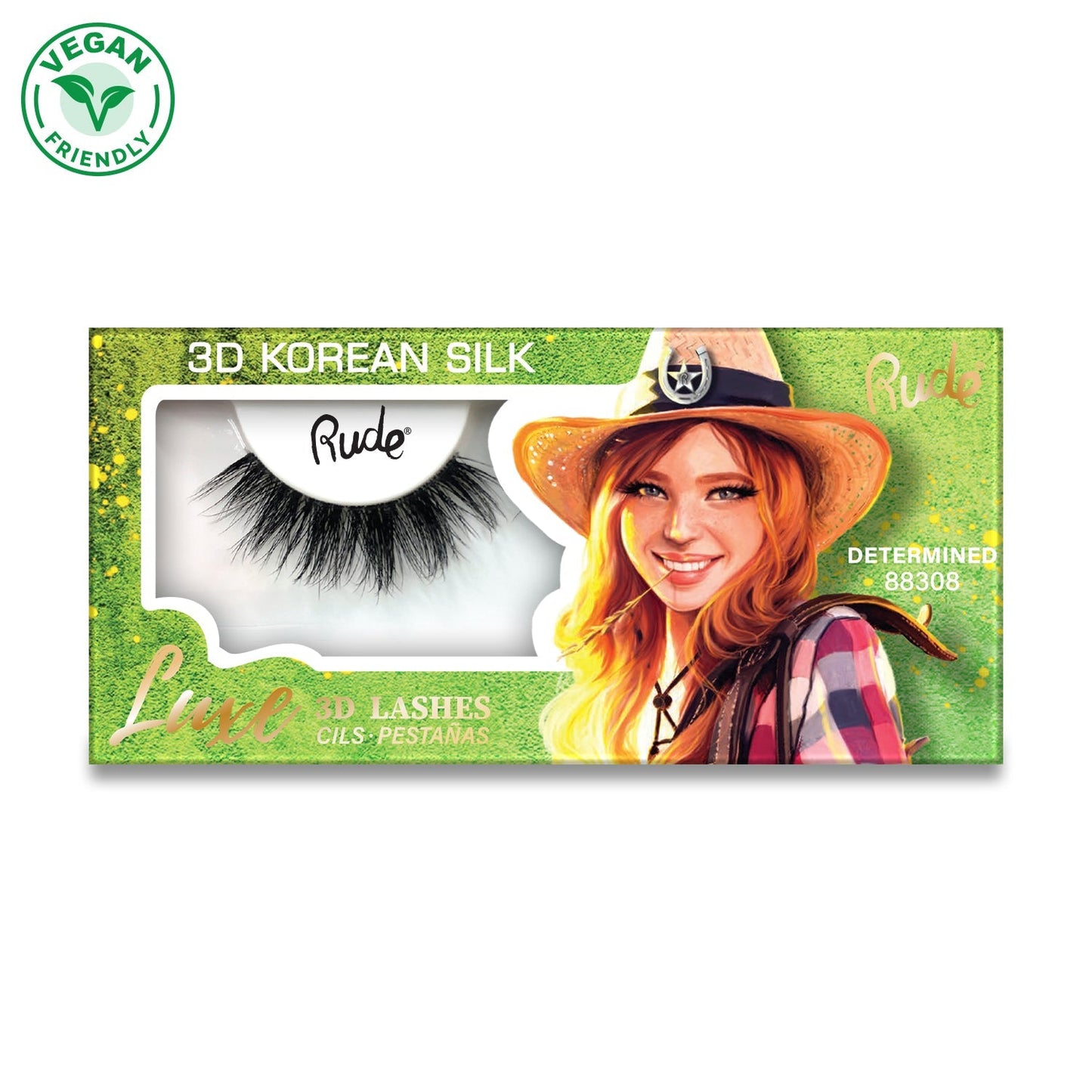RUDE Luxe 3D Korean Silk Lashes - Determined - DestGlow
