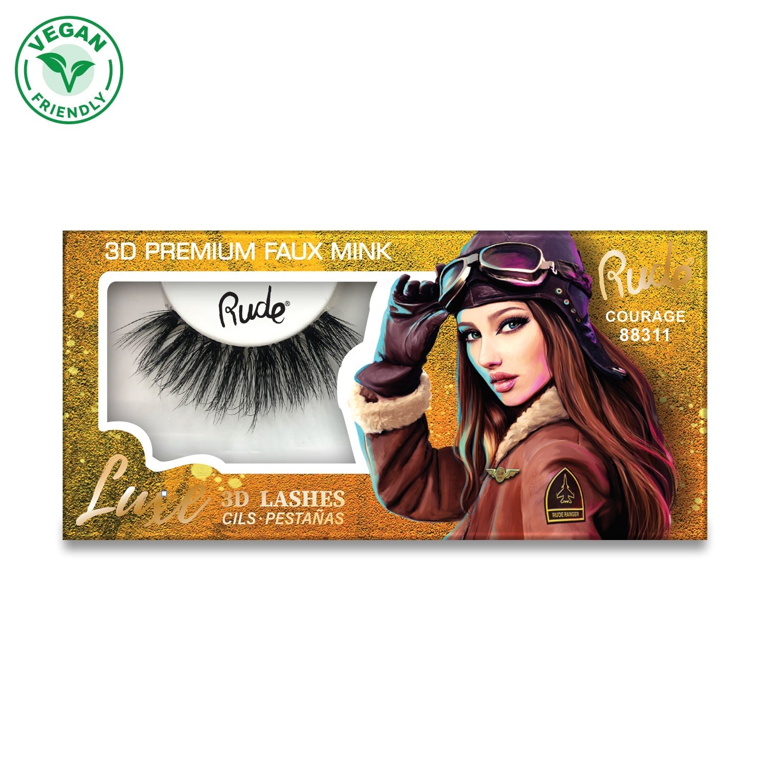 RUDE Luxe 3D Premium Faux Mink Lashes - Courage - DestGlow