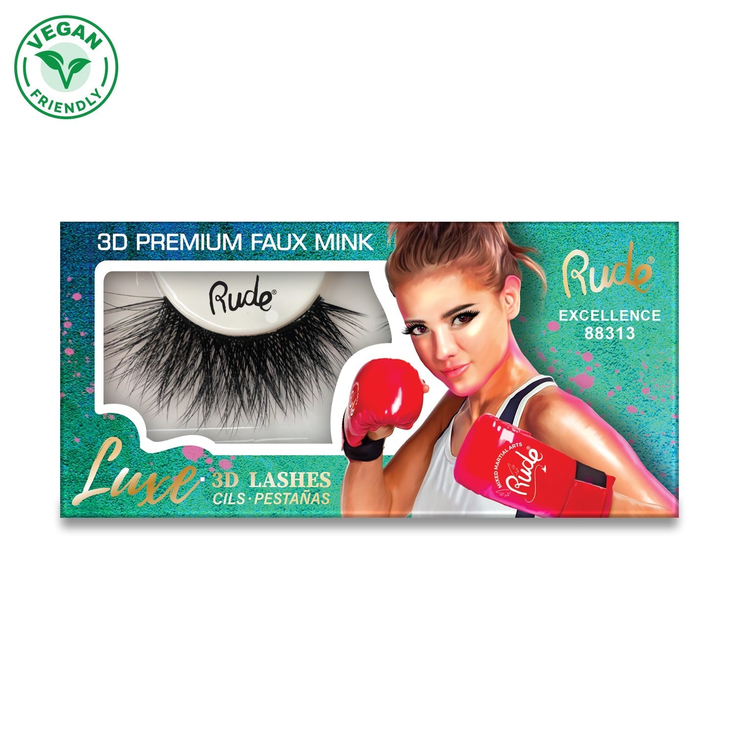 RUDE Luxe 3D Premium Faux Mink Lashes - Excellence - DestGlow