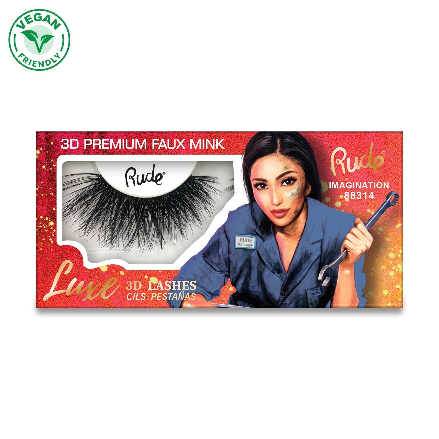 RUDE Luxe 3D Premium Faux Mink Lashes - Imagination - DestGlow