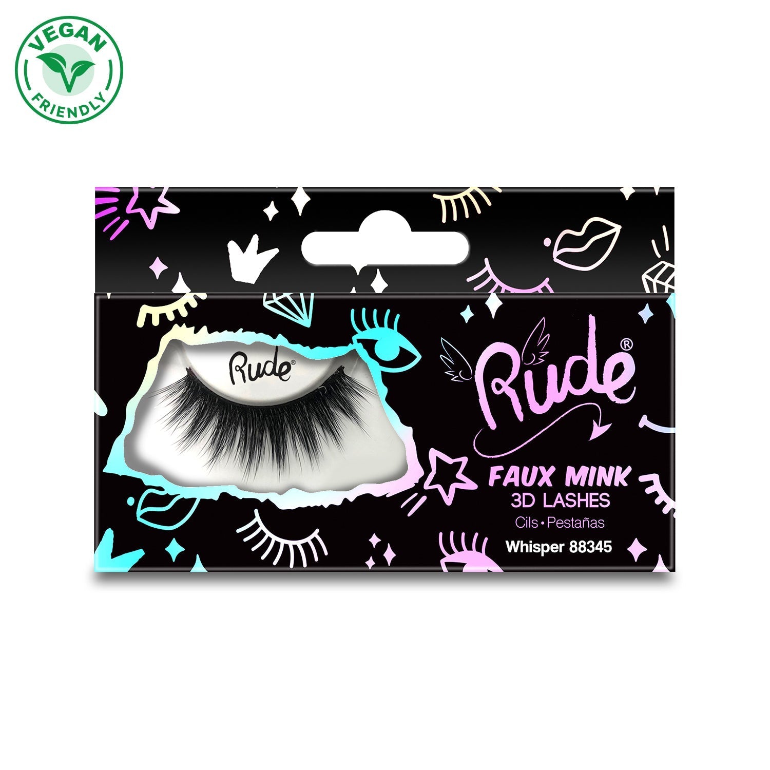 RUDE Essential Faux Mink 3D Lashes - Whisper - DestGlow
