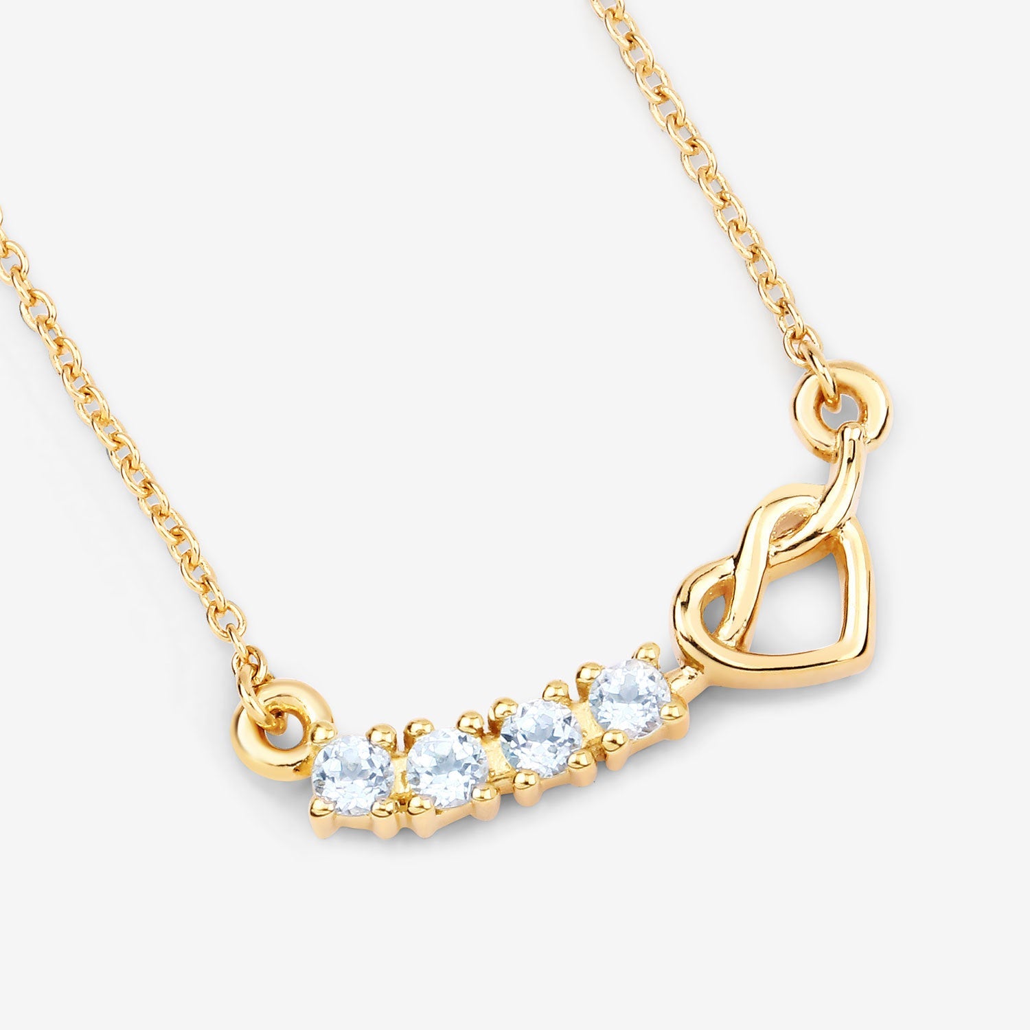 0.24 Carat Genuine Aquamarine .925 Sterling Silver Necklace by Bids.com