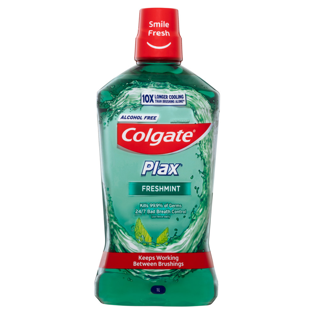 Colgate Plax Freshmint Mouthwash Alcohol-Free (33.8 oz) DestGlow