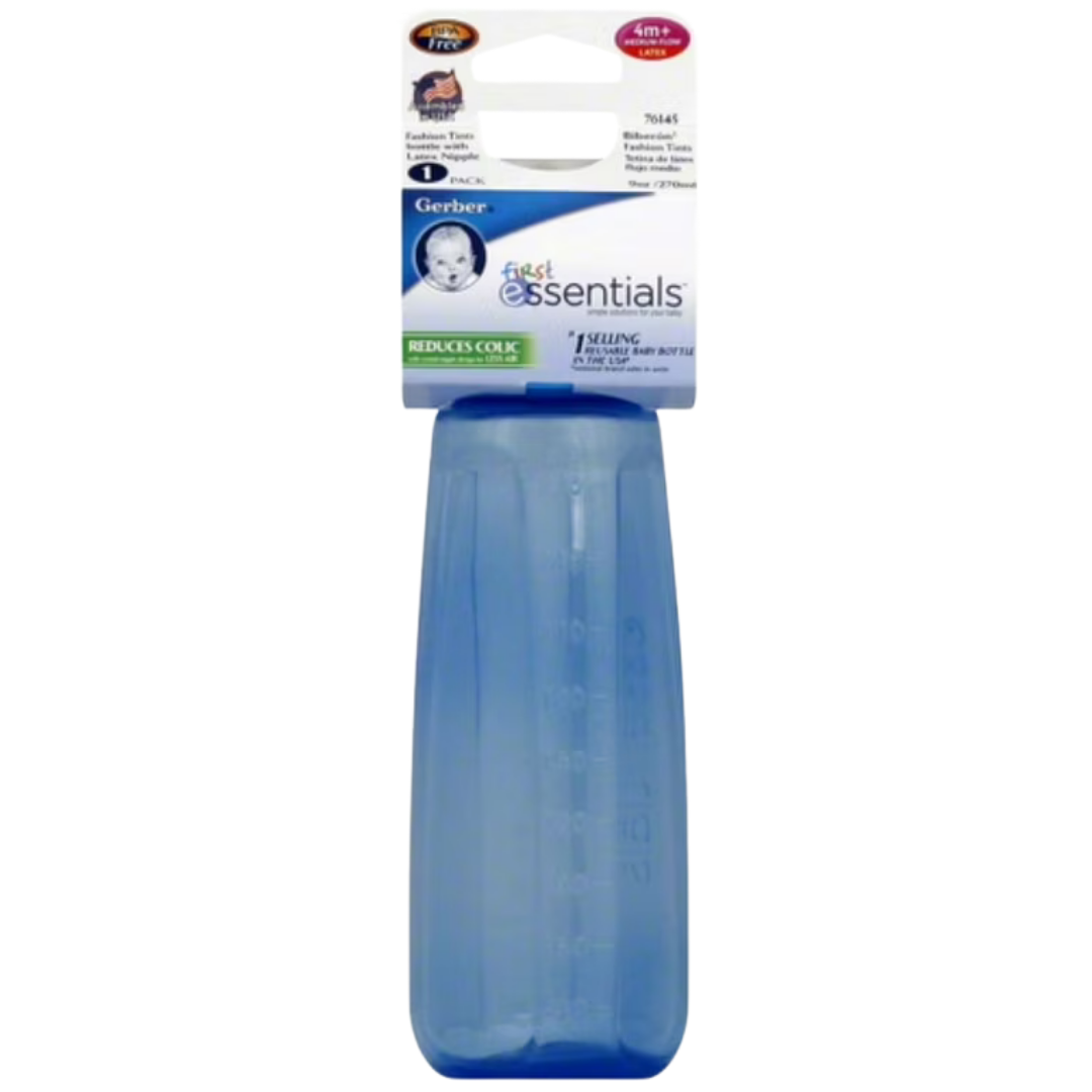 Gerber First Essentials Fashion Tints Baby Bottle (9oz) DestGlow