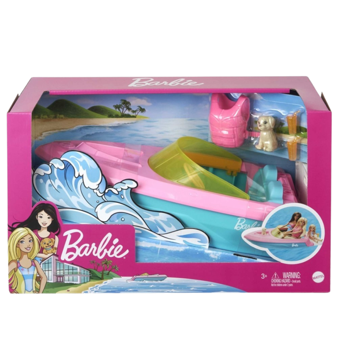 Mattel Barbie Motorboat Playset with Accessories DestGlow