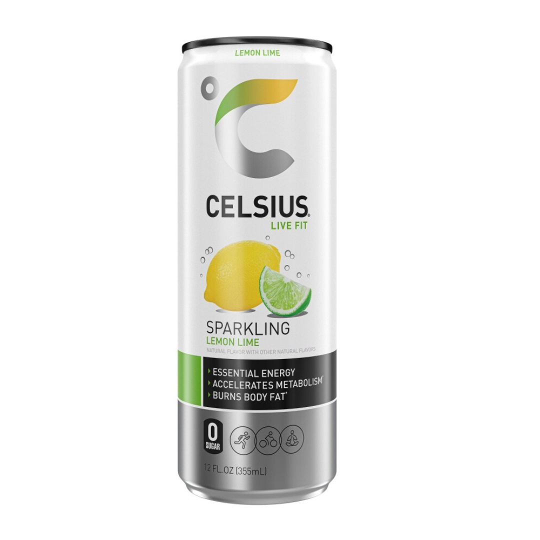 Celsius Live Fit Sparkling Lemon Lime Energy Drink (12oz) DestGlow